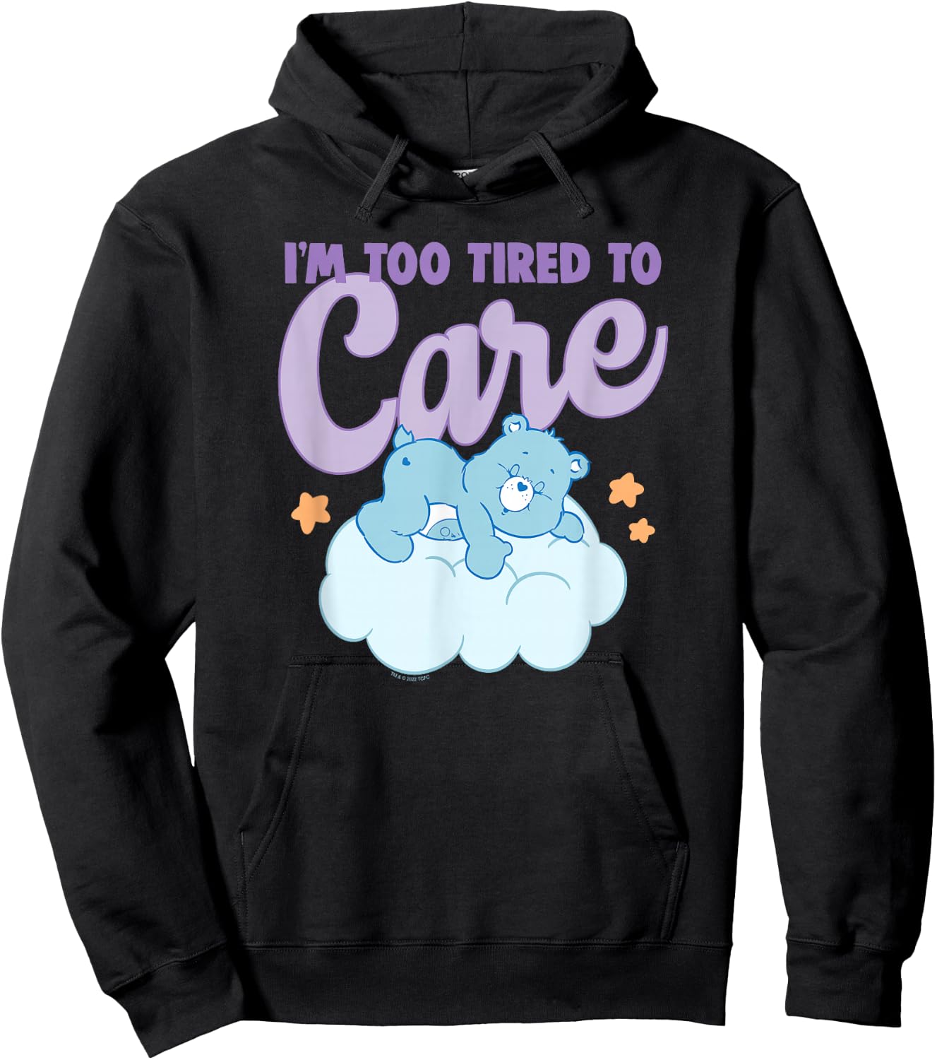Care Bears I'm Too Tired to Care Sleepy Bedtime Bear Hoodie - Hoodie | Black