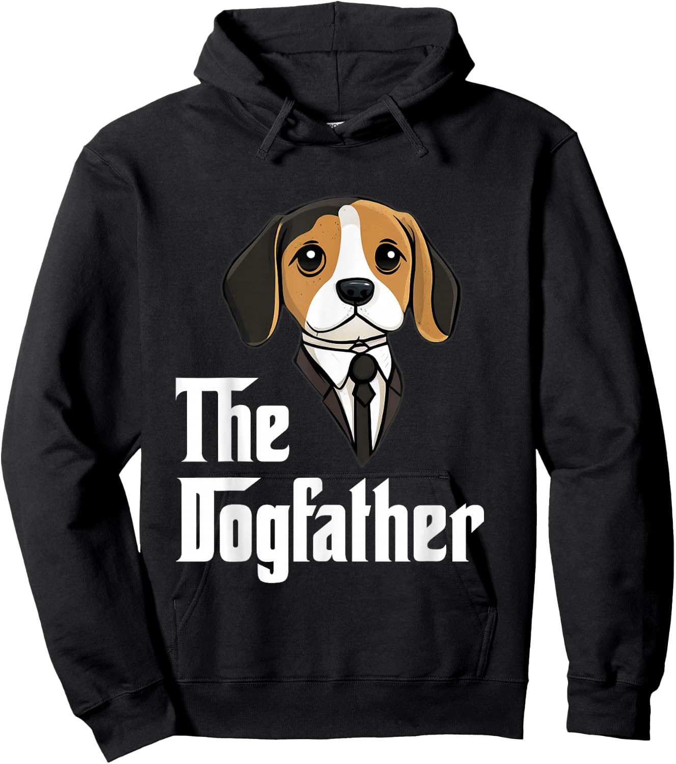 The Dogfather | Beagle Dad | Beagle Father Funny Dog Owner Hoodie - Hoodie | Black