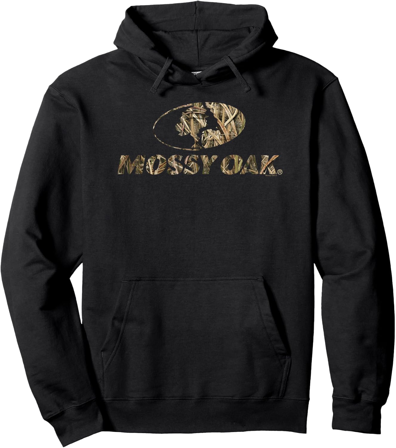 Mossy Oak Nature Camouflage Classic Outdoors Logo V2 Hoodie - Hoodie | Black