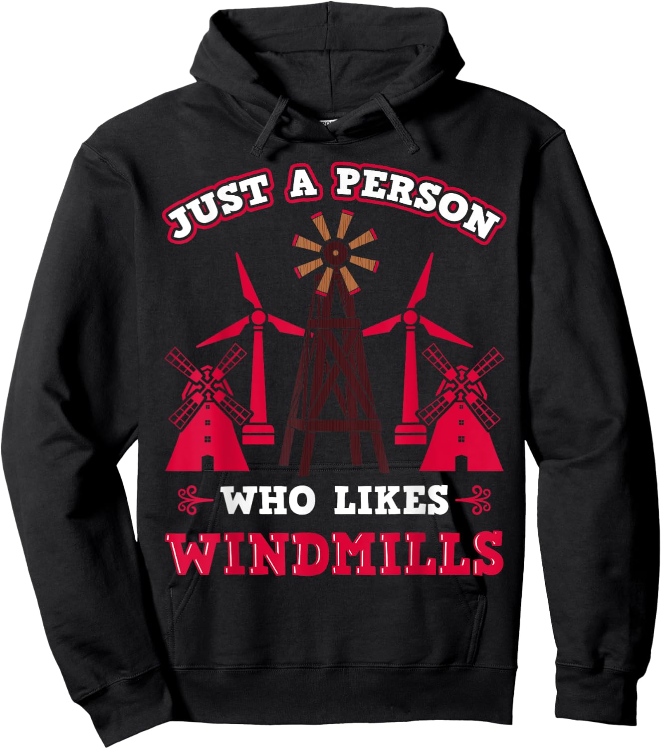 Windmill Technician Windpumps Worker Wind Turbine Engineer Hoodie - Hoodie | Black