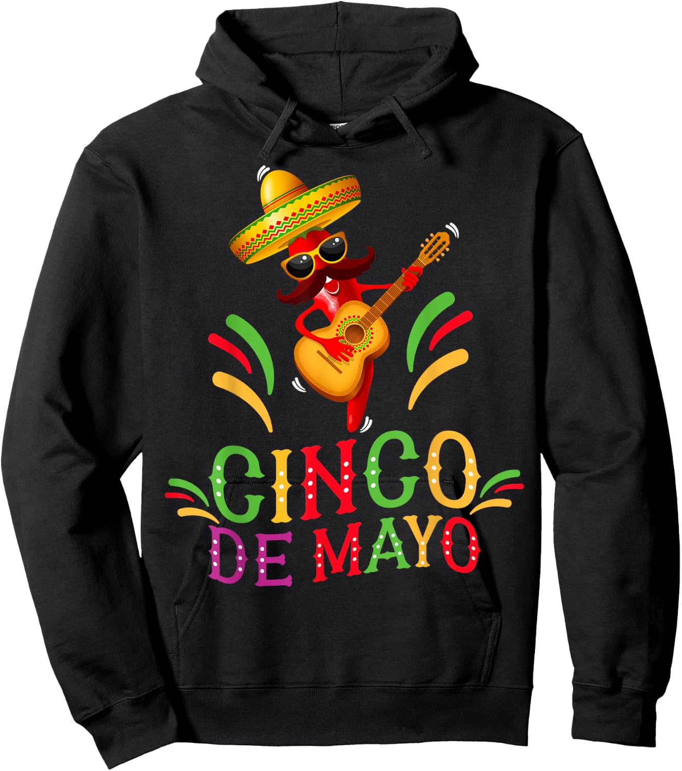 Happy 5 De Mayo Funny Camisas de 5 de mayo Mexican fiesta Hoodie - Hoodie | Black