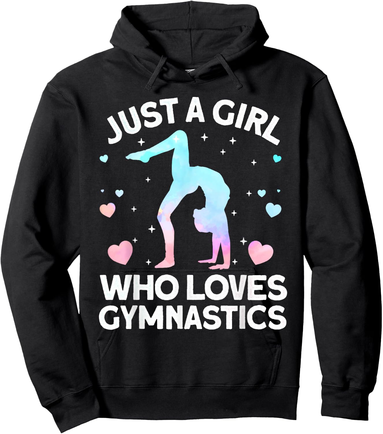 Cool Gymnastics Art Girls Gymnastics Gymnast Coach Small Hoodie - Hoodie | Black