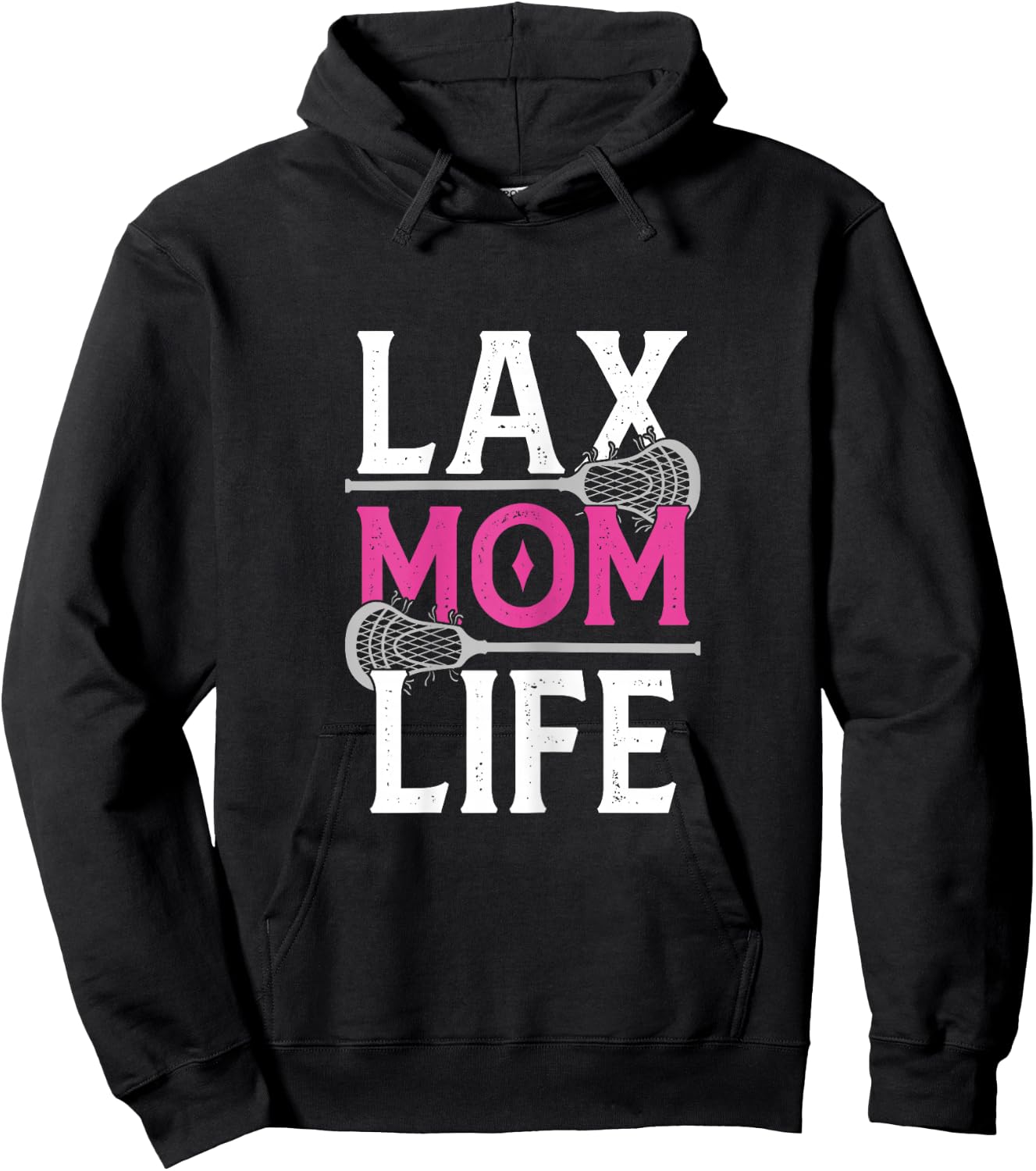 Life Mom Lacrosse Lax Player Daughter Son Stick Ball Sport Hoodie - Hoodie | Black