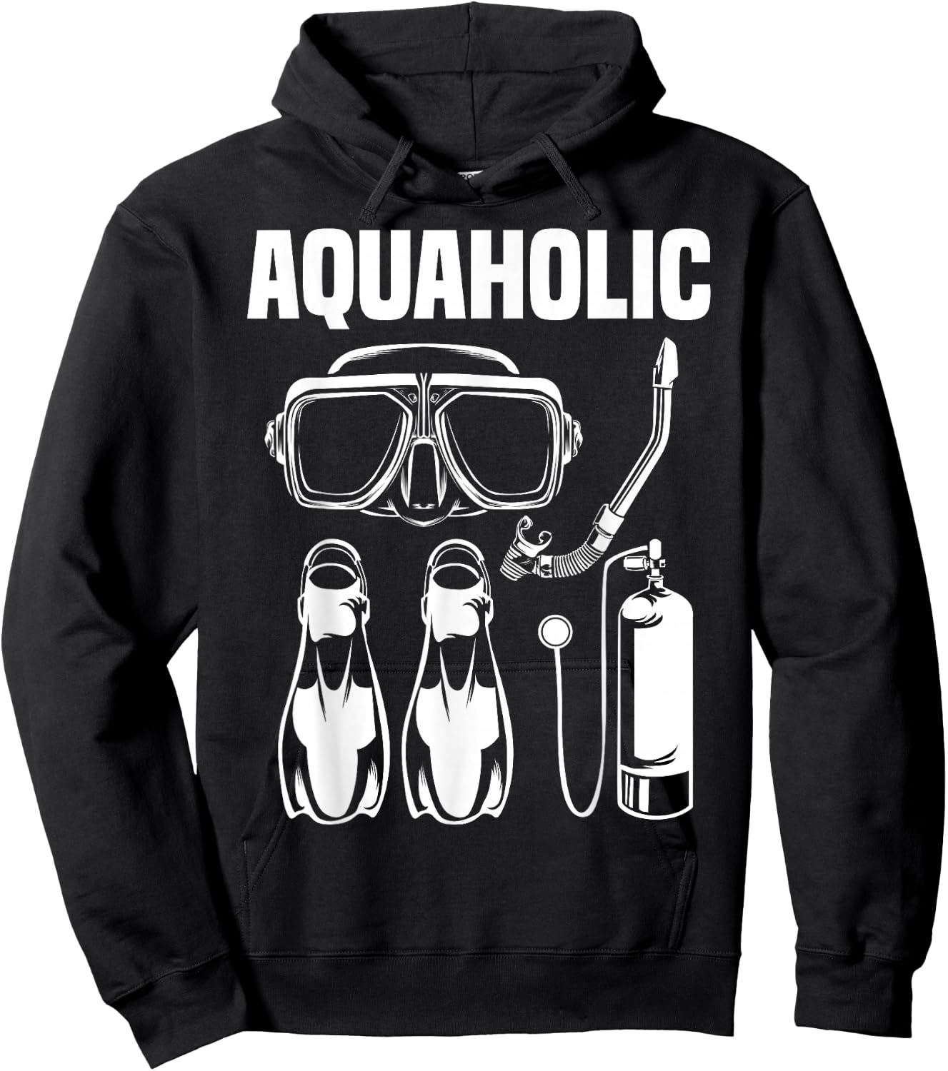Cool Scuba Diving Themed Design Women Scuba Dive Hoodie - Hoodie | Black