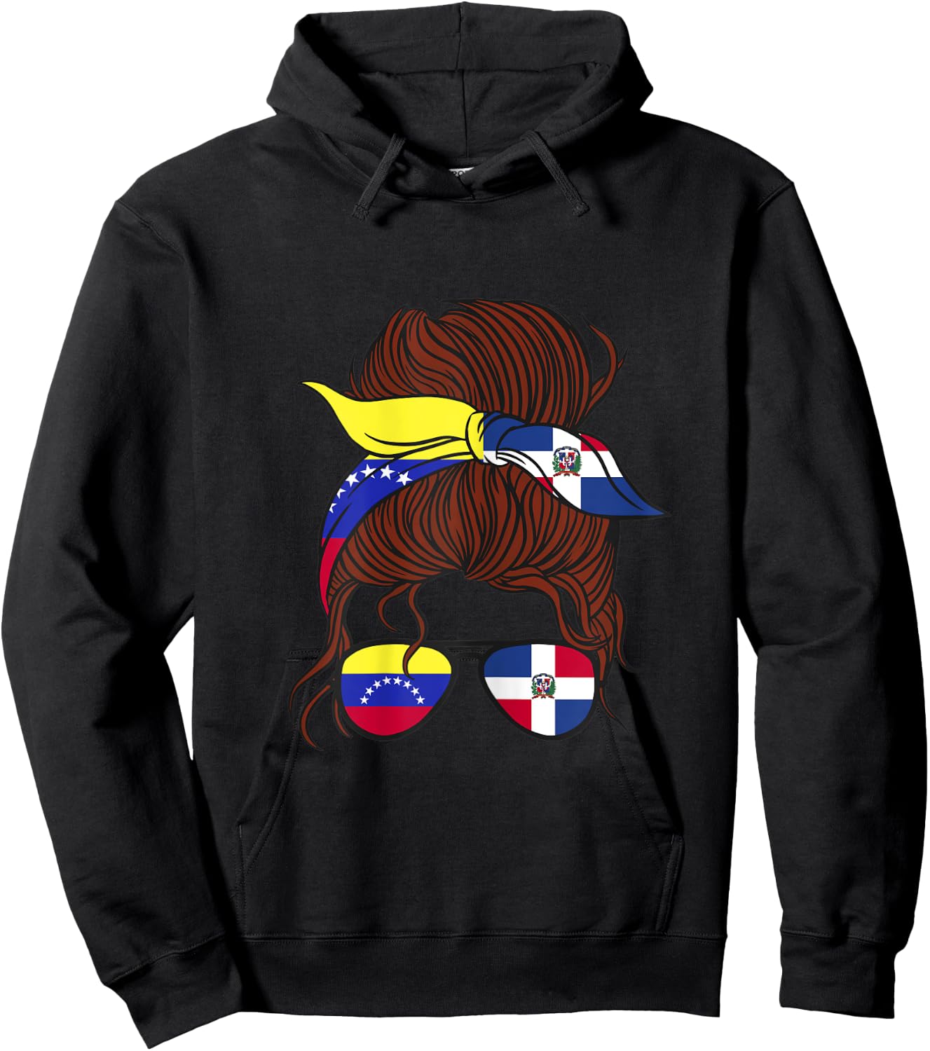 Venezuela and Dominican Mix Half Venezuelan half Dominican Hoodie - Hoodie | Black