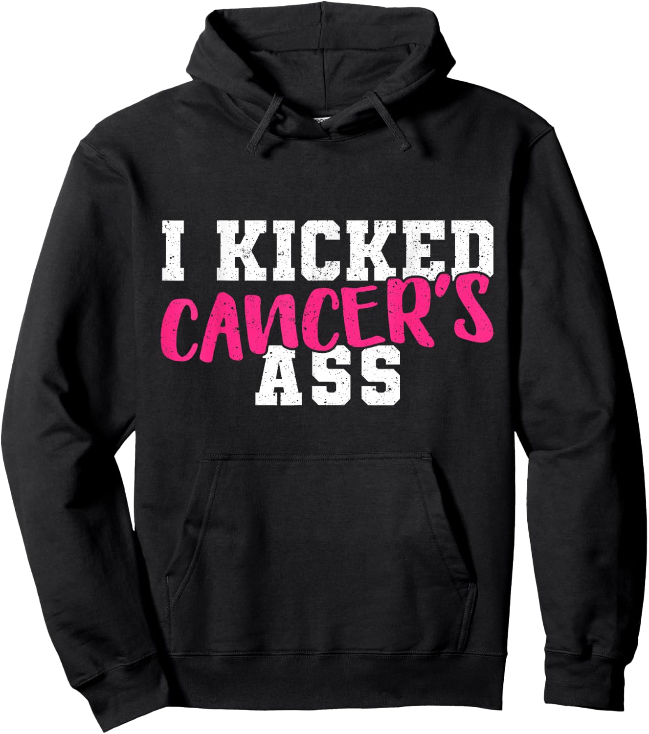 I Kicked Cancers Ass Breast Cancer Survivor Hoodie - Hoodie | Black