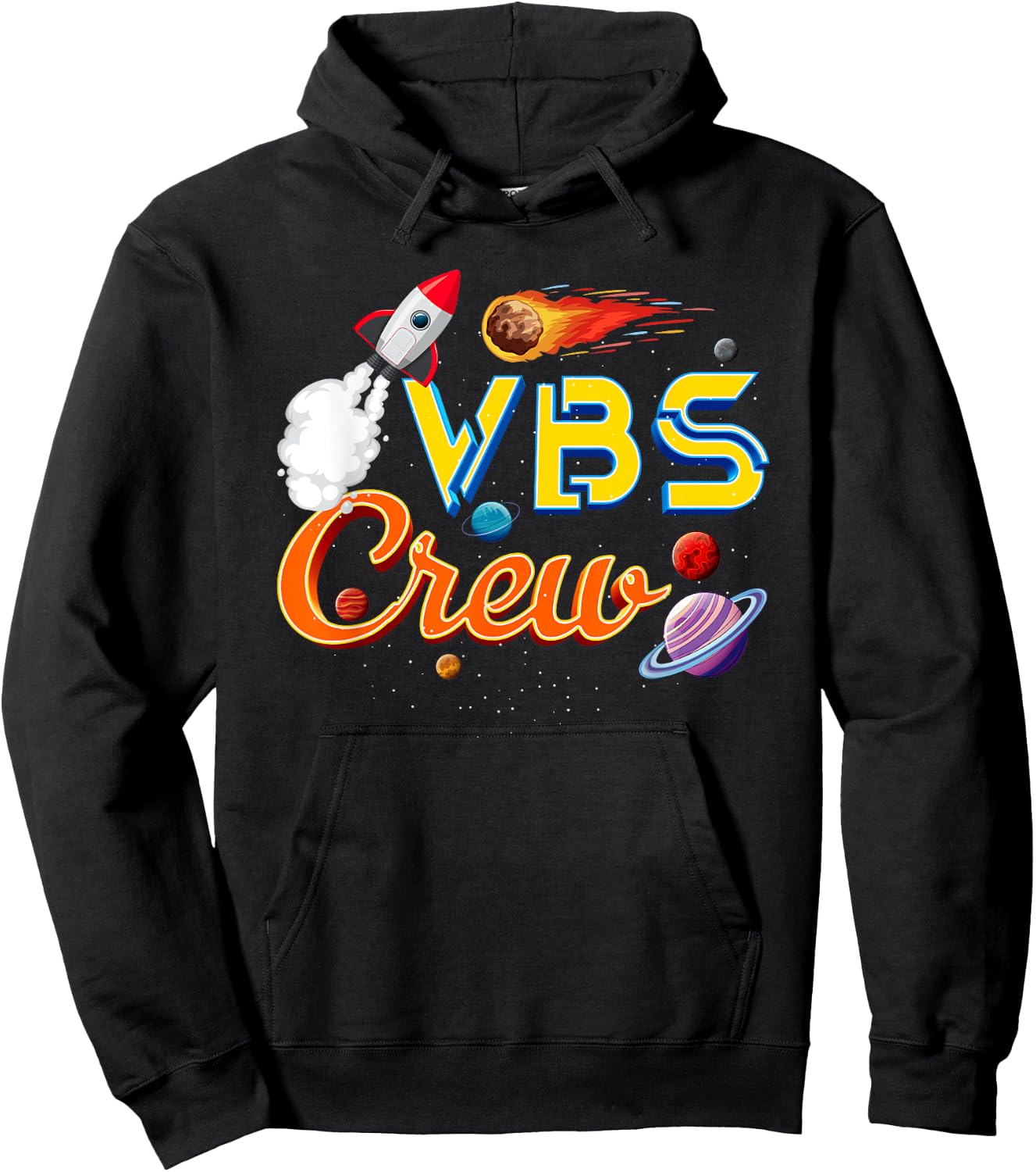 VBS Crew Back To School Space Astronaut Galaxy Jesus Hoodie - Hoodie | Black