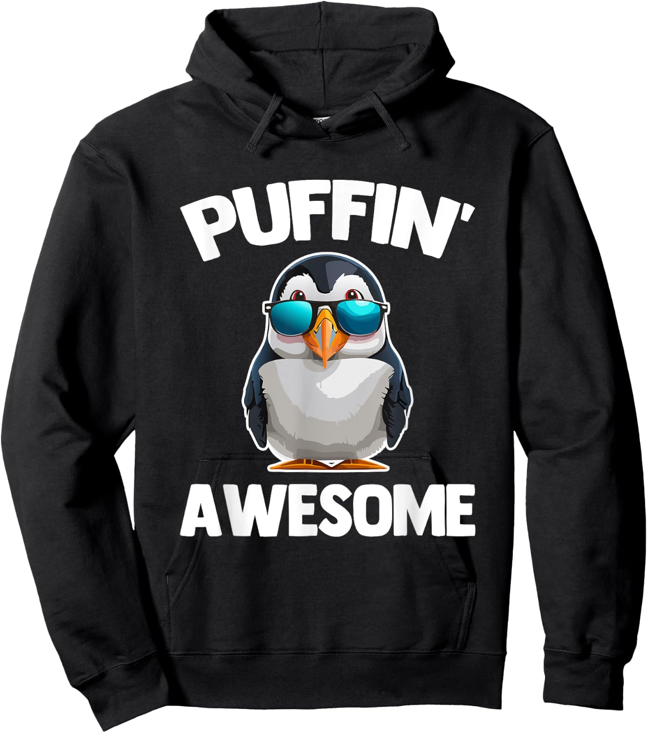 Puffin' Awesome - Funny Puffin Bird Sea Bird Cute Puffins Hoodie - Hoodie | Black