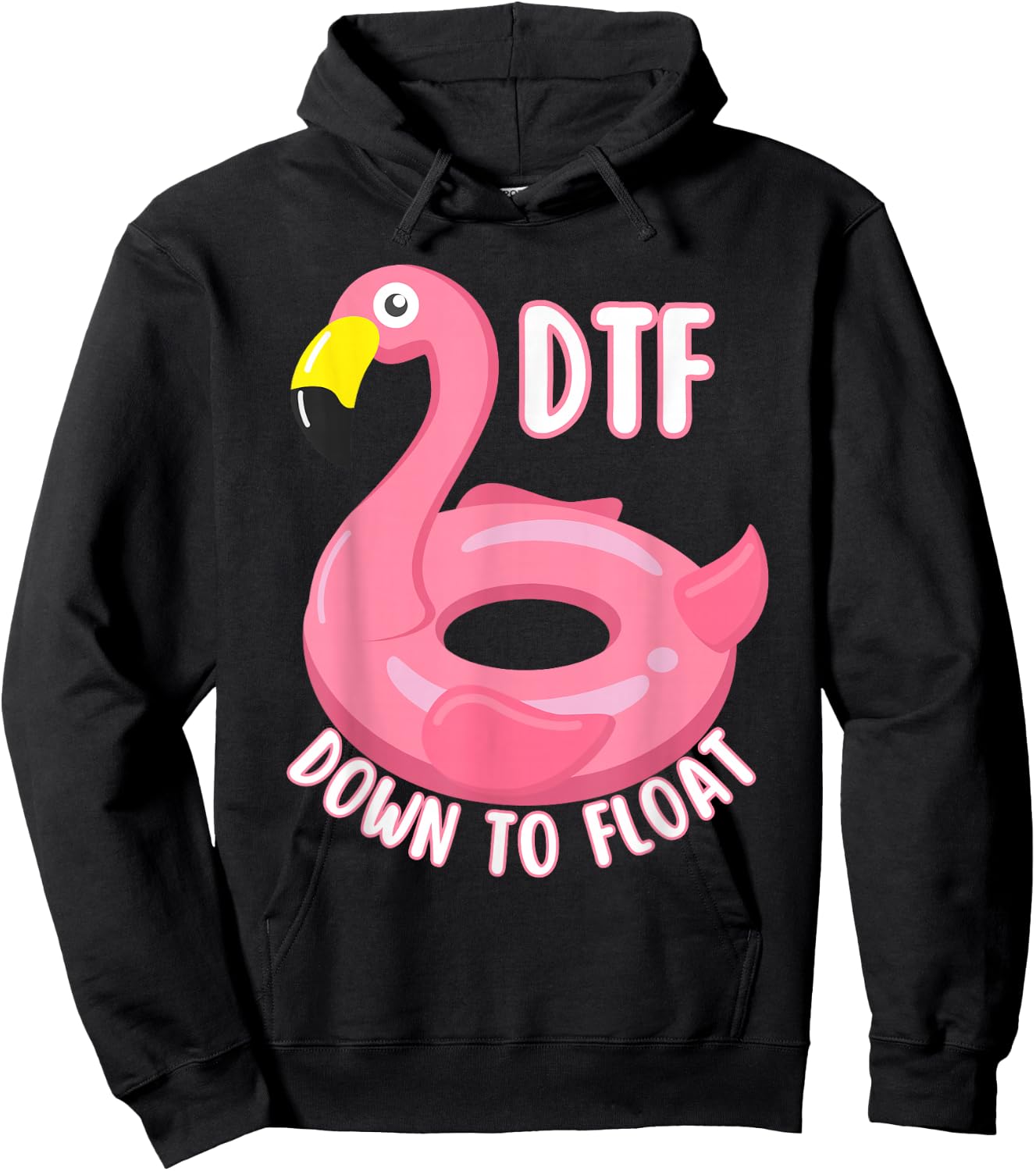 Funny DTF River Tubing Down To Float Summer Float Trip Hoodie - Hoodie | Black