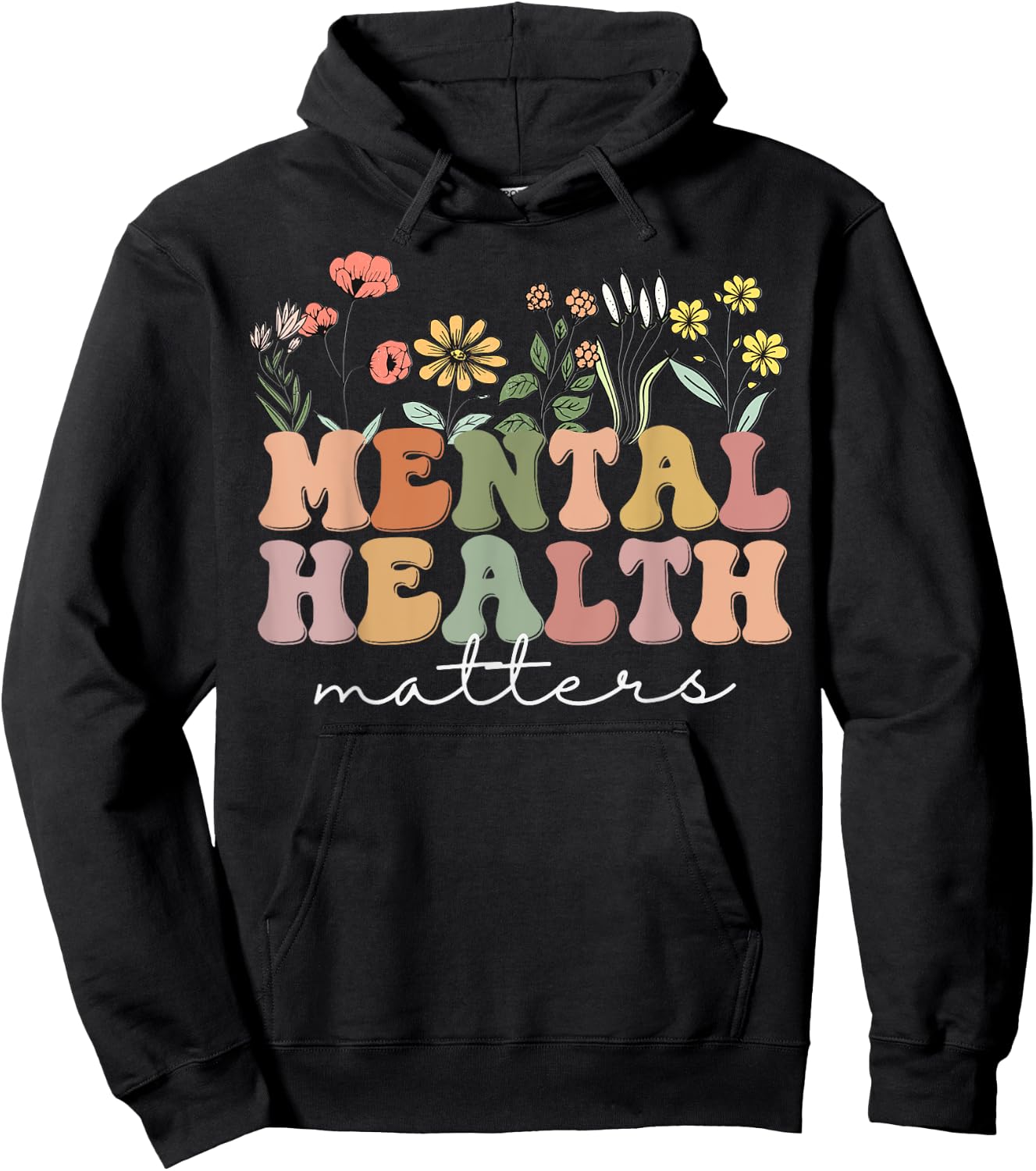 Mental Health Matters Human Brain Illness Awareness Hoodie - Hoodie | Black
