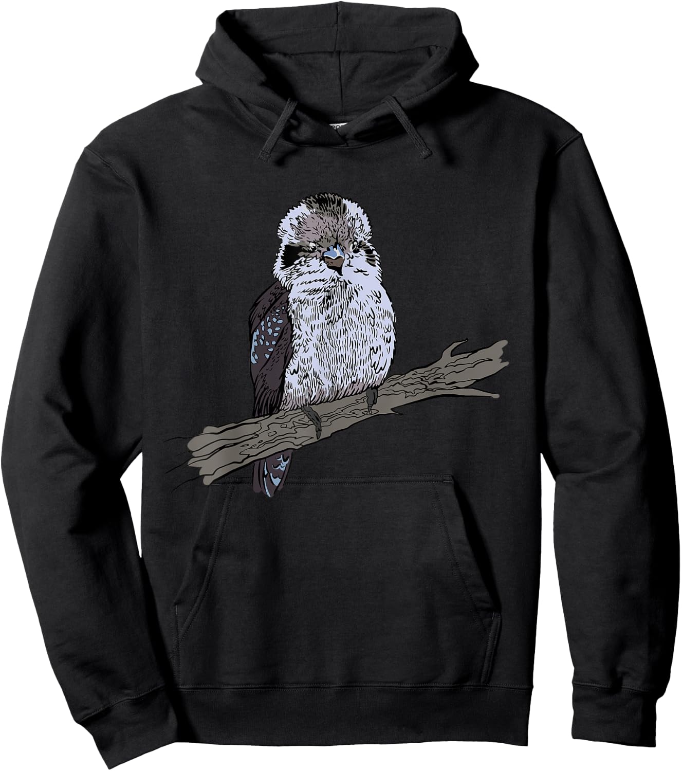 Laughing Bird Australian Bird Ornithology Kookaburra Bird Hoodie - Hoodie | Black