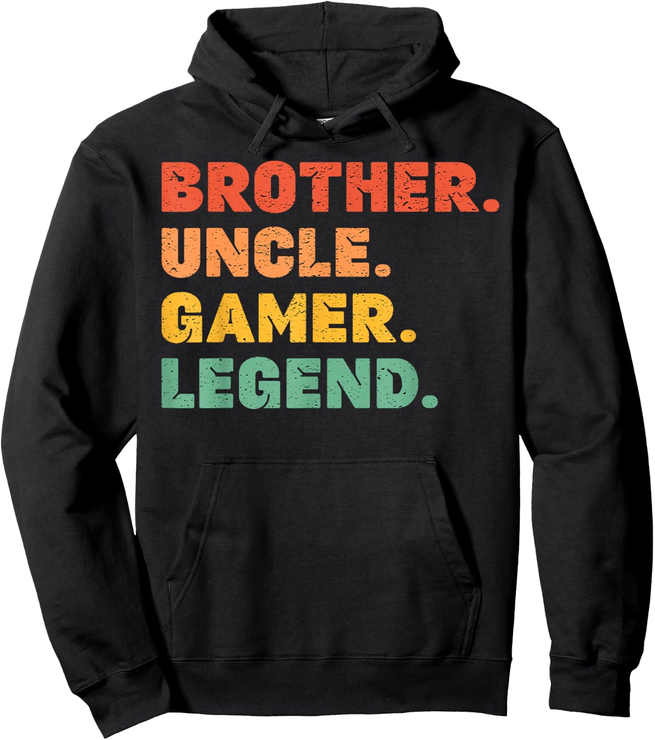 Funny Gamer Brother Uncle Gaming Legend Vintage Video Game Hoodie - Hoodie | Black