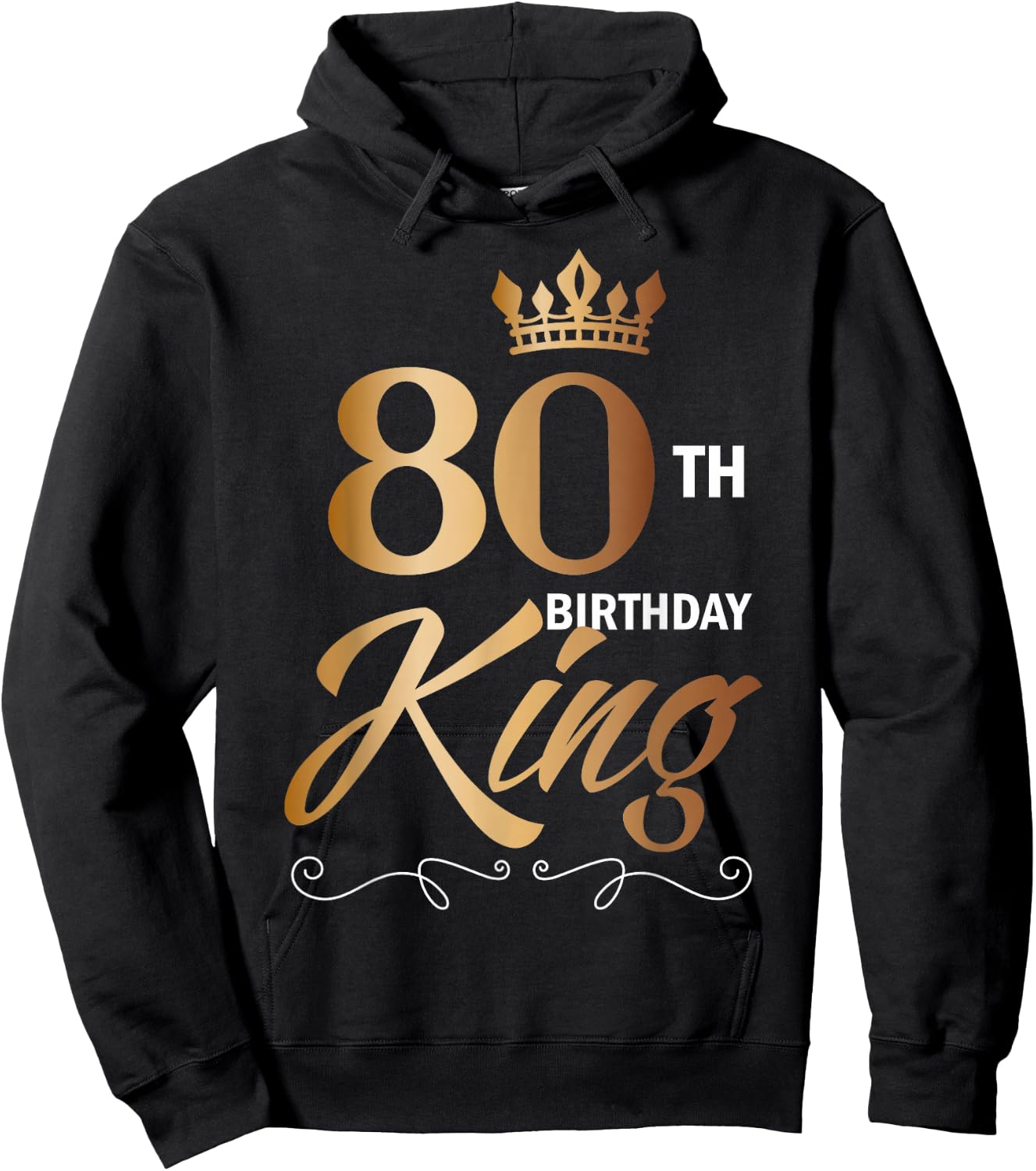 80 Year Old Birthday Husband 80th Birthday King Classic Hoodie - Hoodie | Black