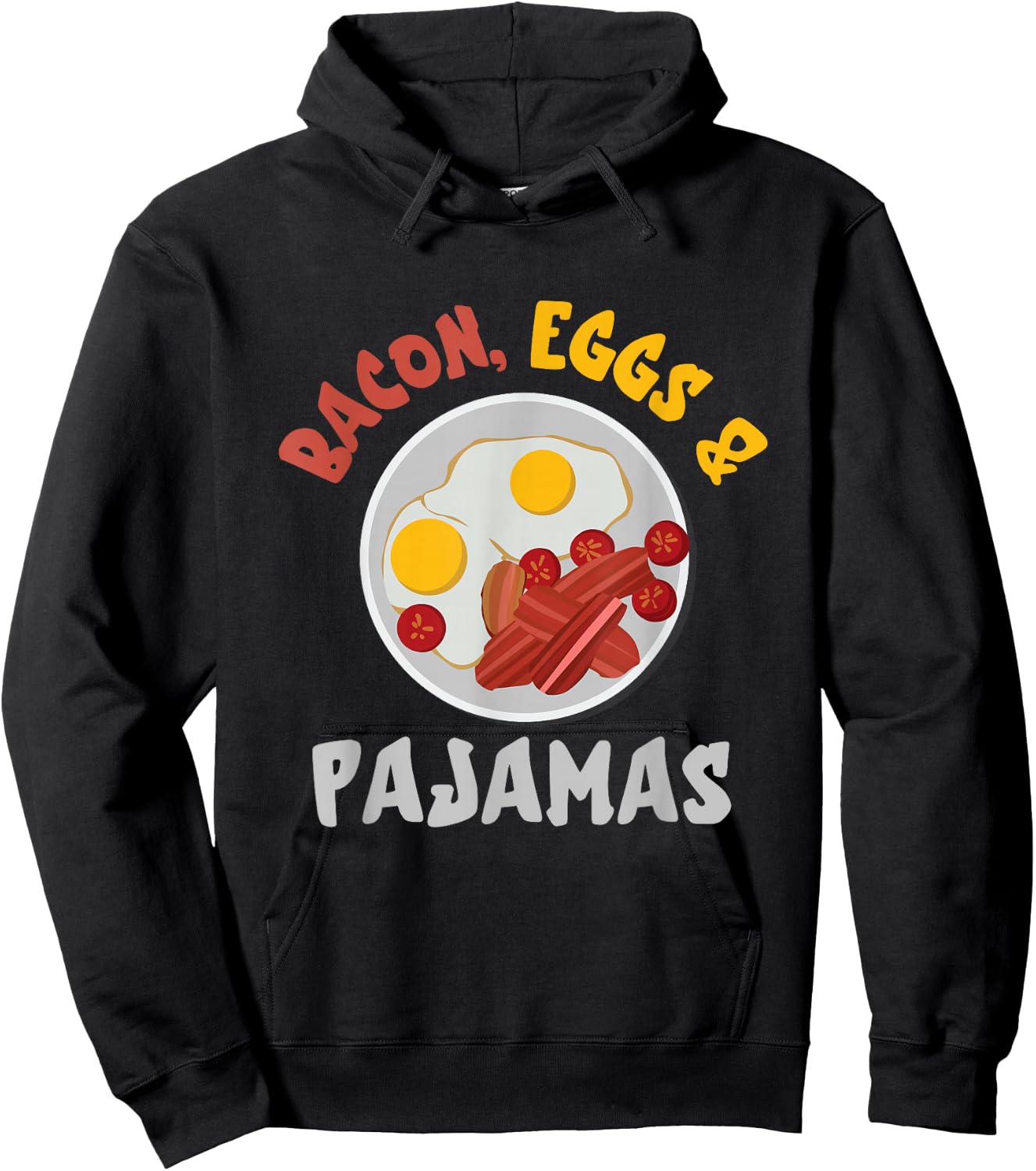 Bacon And Eggs Pajamas Egg And Bacon Lover Breakfast Hoodie - Hoodie | Black