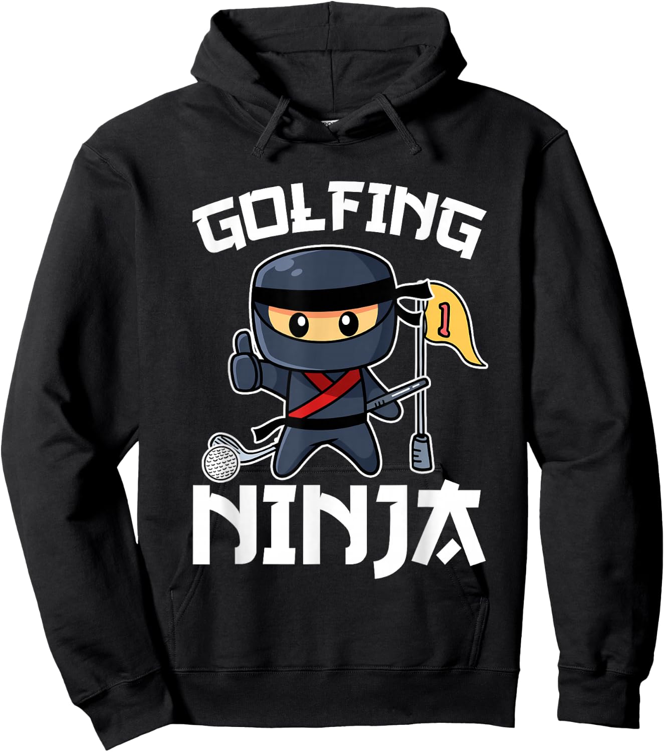 Golfing Ninja Women Golf Funny Hoodie - Hoodie | Black