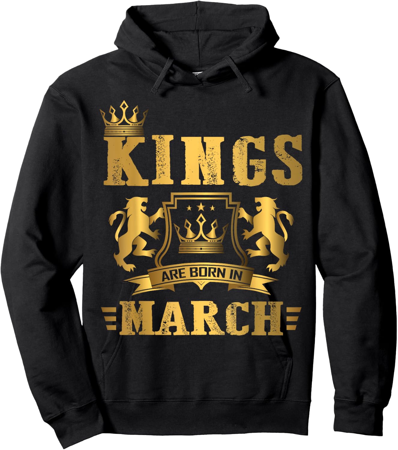 Kings Are Born in March - March Birthday Hoodie - Hoodie | Black