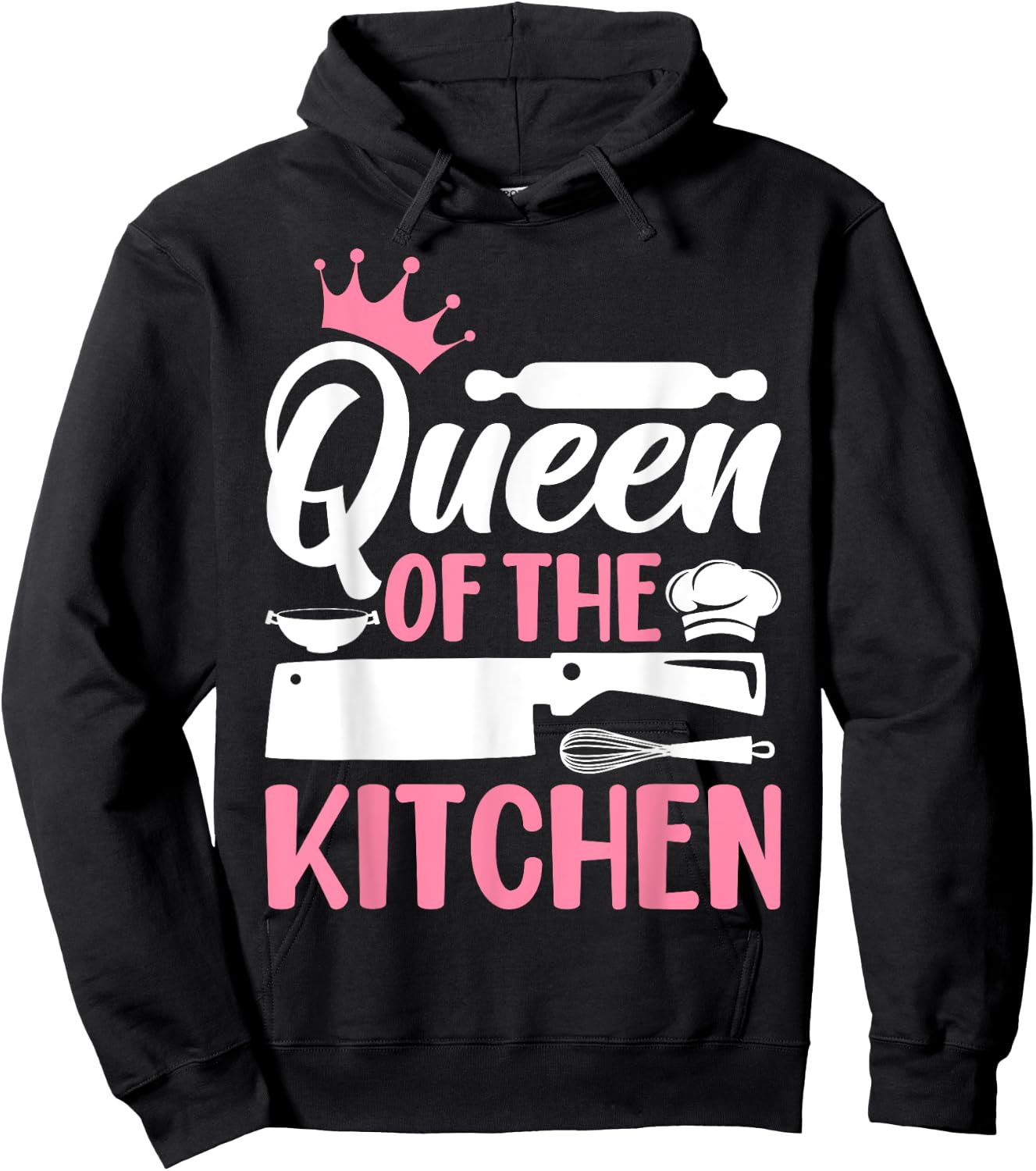 Chef Cook Cooking Woman Queen Of The Kitchen Hoodie - Hoodie | Black