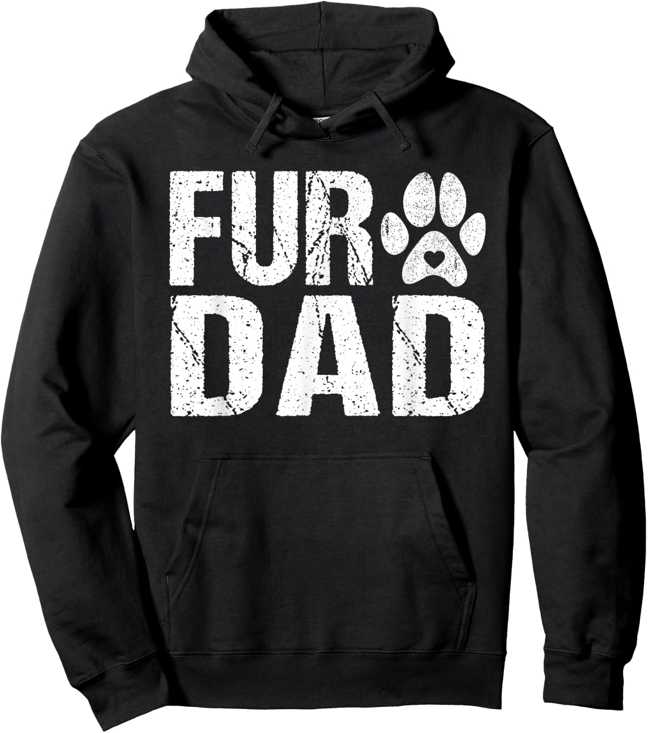Funny Fur DAD Shirt Pet Lover Dog Dad Fathers Day Hoodie - Hoodie | Black
