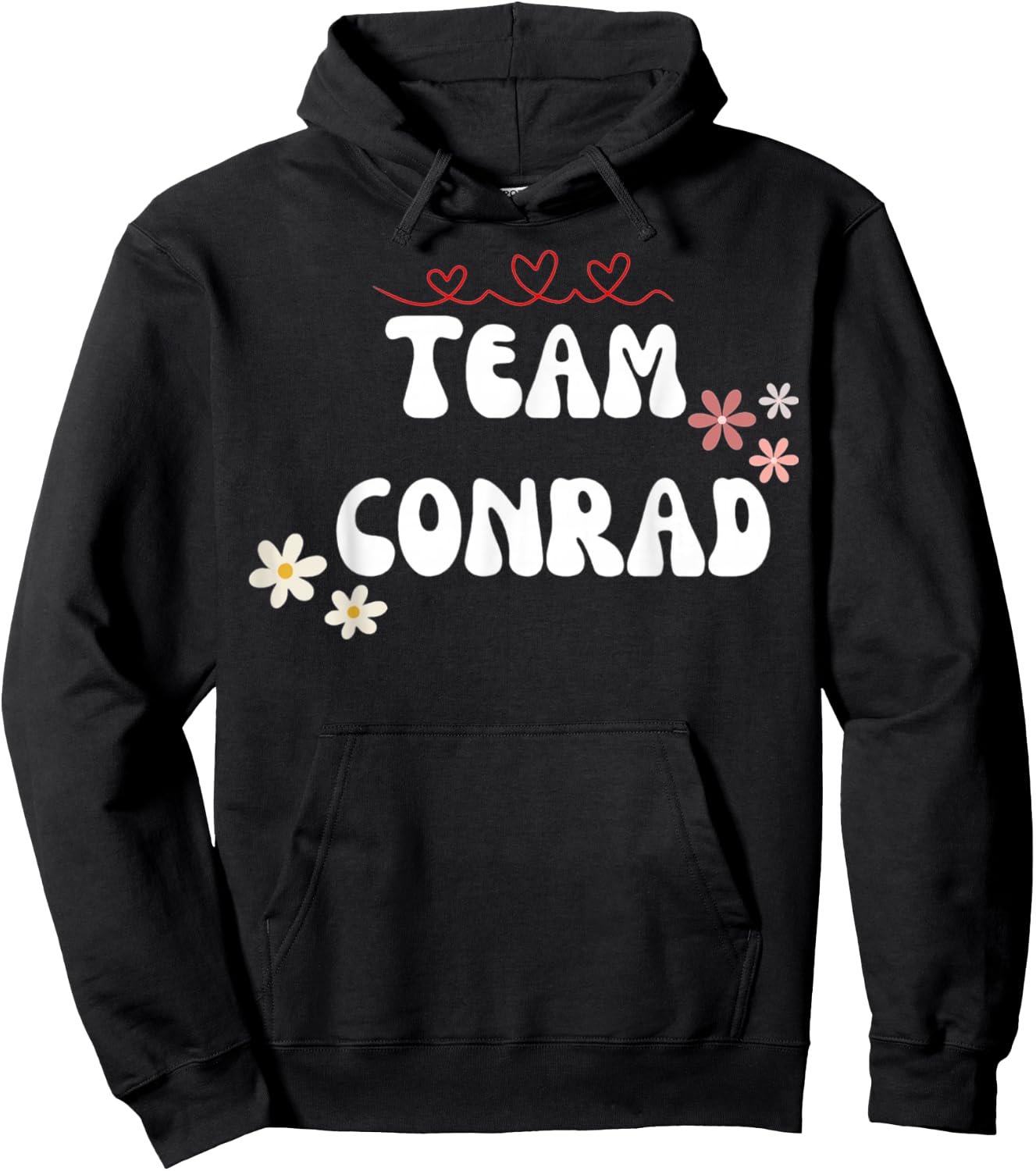 Team Conrad I Love Conrad I Heart Conrad Hoodie - Hoodie | Black