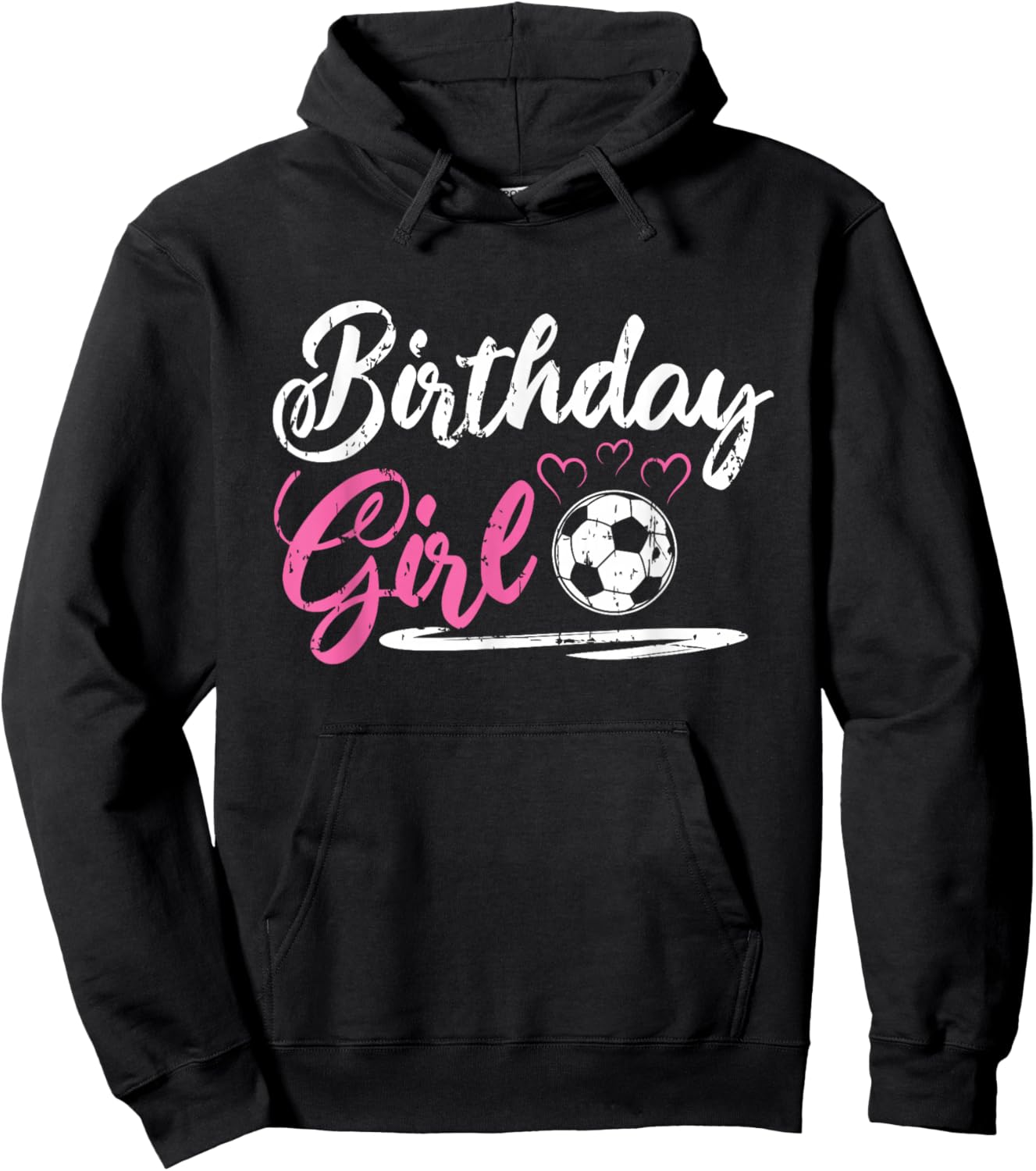 Cool Soccer Birthday Girl Hoodie - Hoodie | Black
