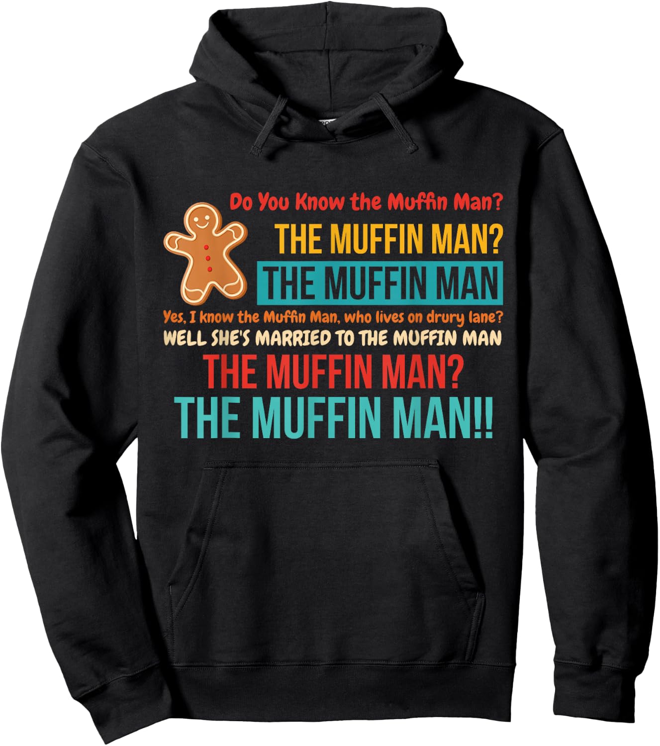 Do You Know The Muffin Man? The Muffin Man Vintage Hoodie - Hoodie | Black