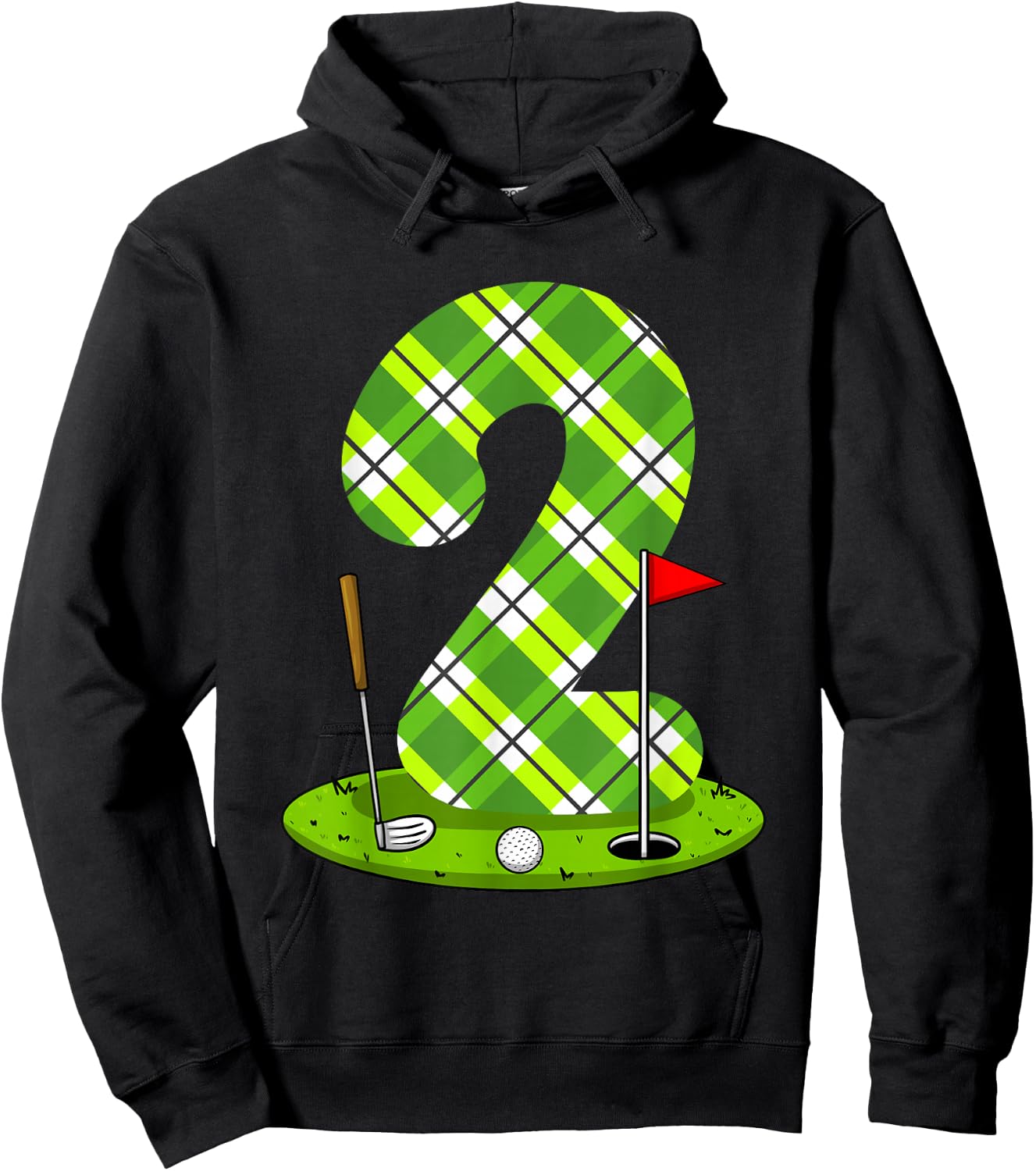Golf Birthday Shirt For Kids 2nd Birthday Party Golfer Hoodie - Hoodie | Black