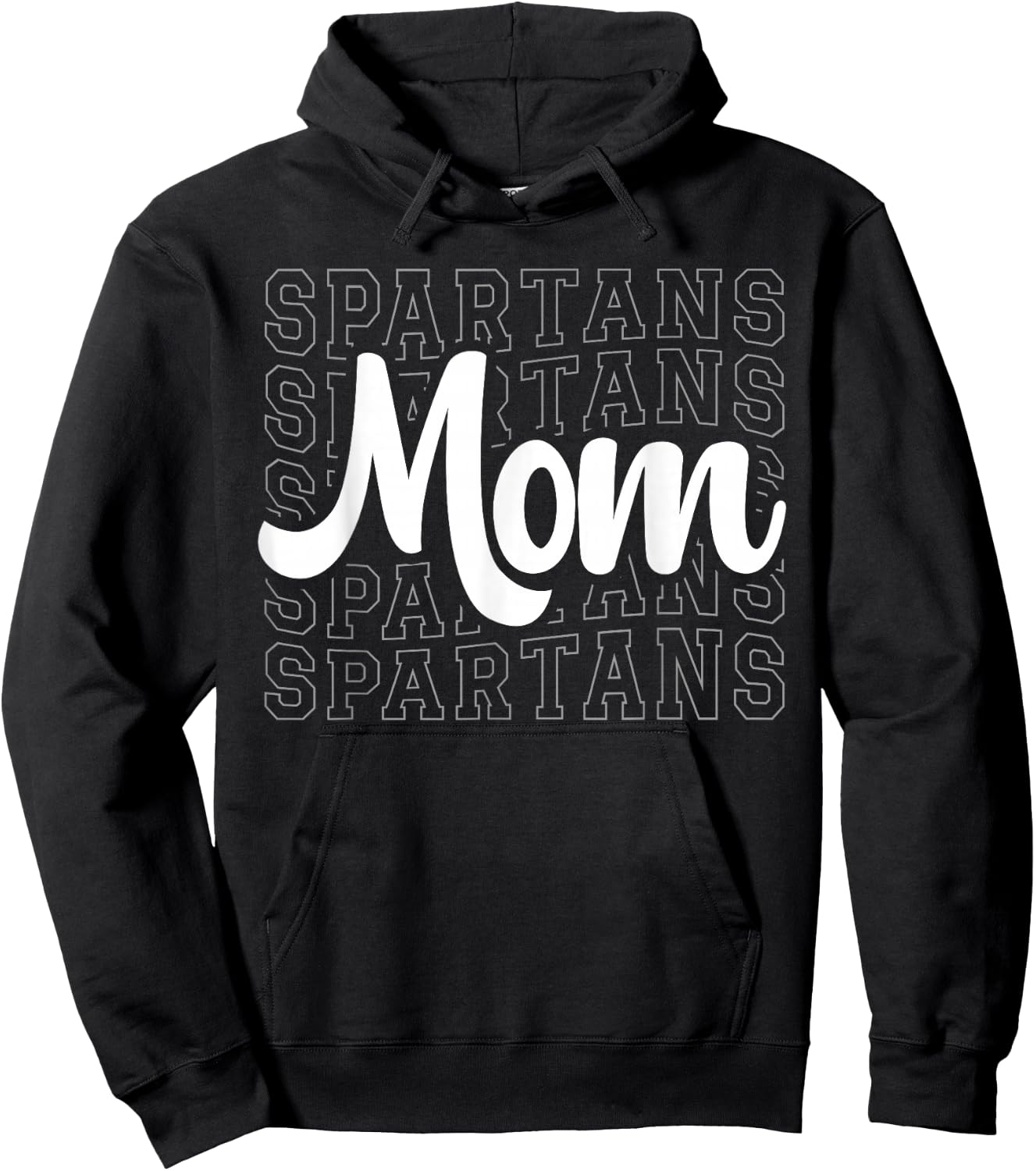 Spartans Sports Mascot - For Spartans Game Day Mom Momma Hoodie - Hoodie | Black