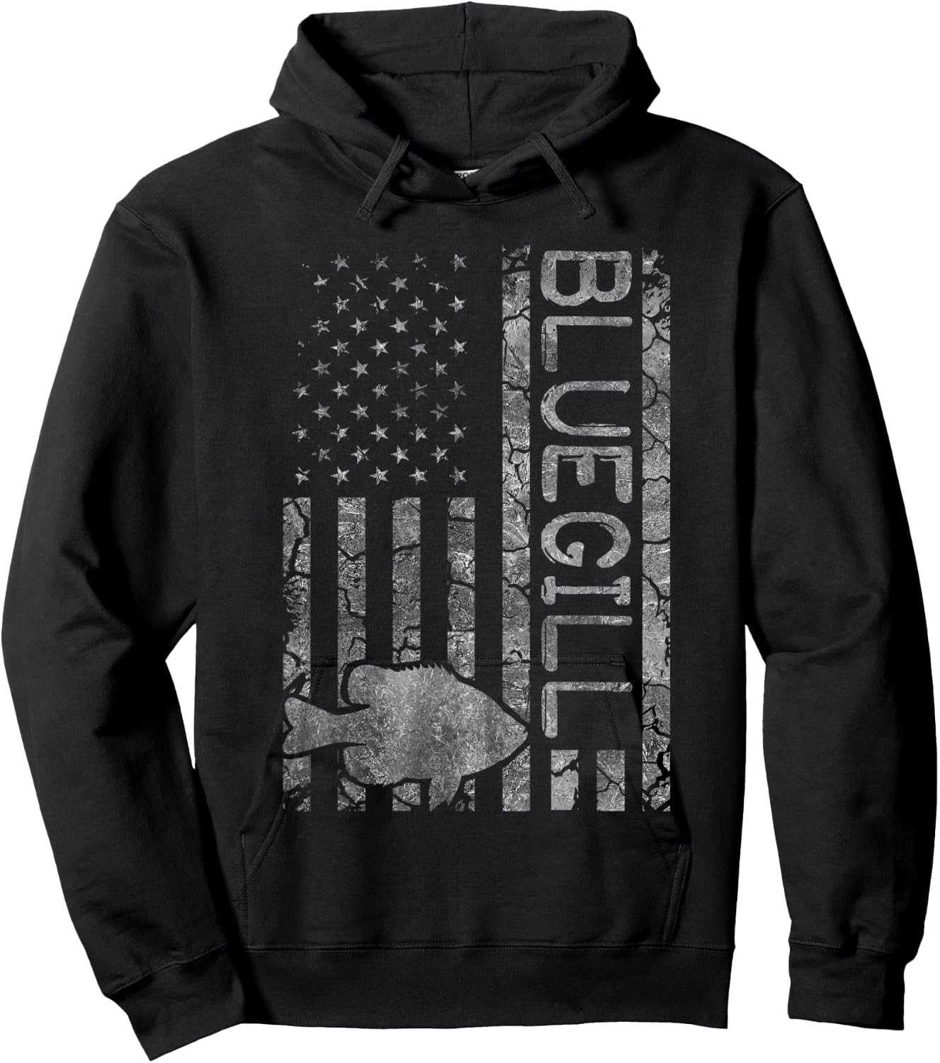 Bluegill Lover Design Women American Flag Bluegill Hoodie - Hoodie | Black