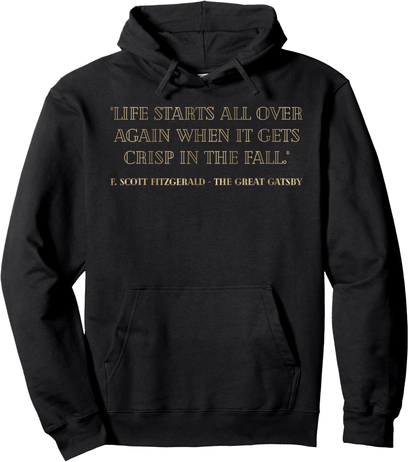 Gatsby Quote Book Love Fan Librarian 1920's Great Gatsby Hoodie - Hoodie | Black