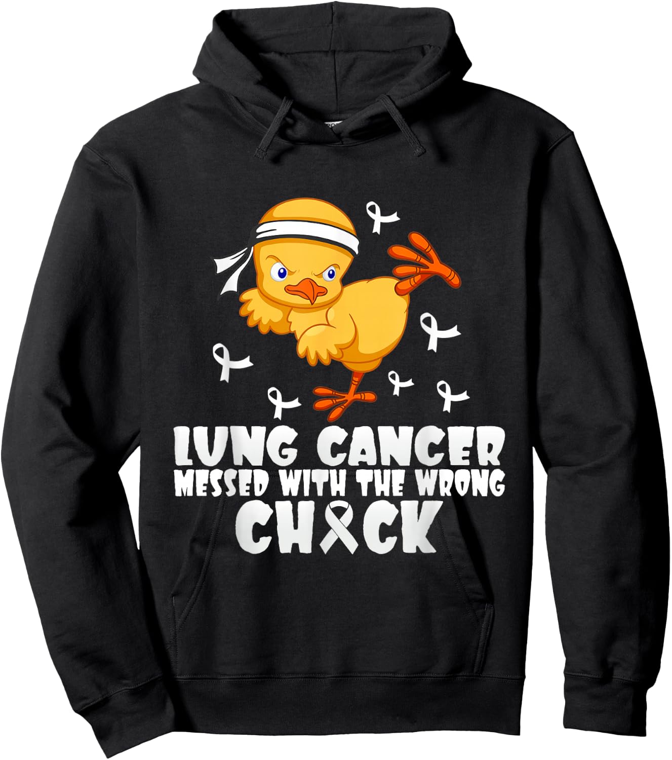 Lung Cancer Messed With The Wrong Chick Hoodie - Hoodie | Black