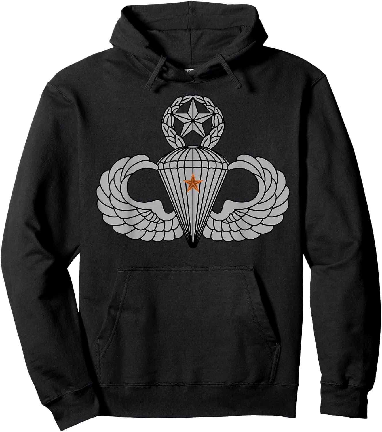 US Army Jumpmaster Badge - Master Parachutist Combat Star Hoodie - Hoodie | Black
