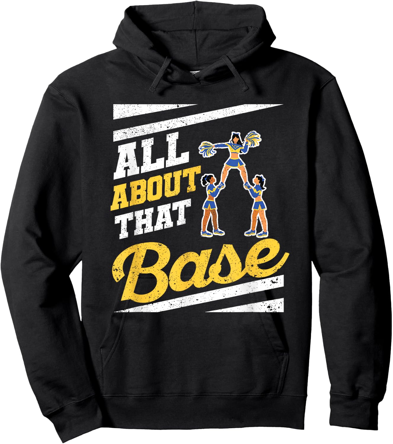 Cheer Cheerleading All About That Base Hoodie - Hoodie | Black