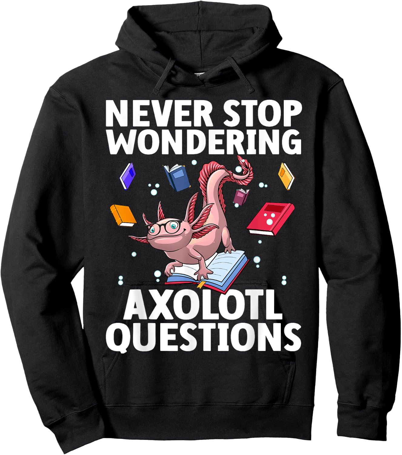 Funny Axolotl Art For Boys Girls Kids Tiger Salamander Lover Hoodie - Hoodie | Black
