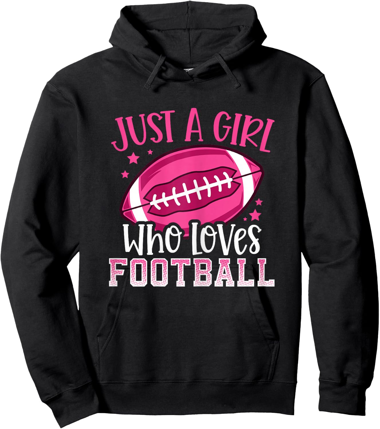 Just A Girl Who Loves Football Hoodie - Hoodie | Black