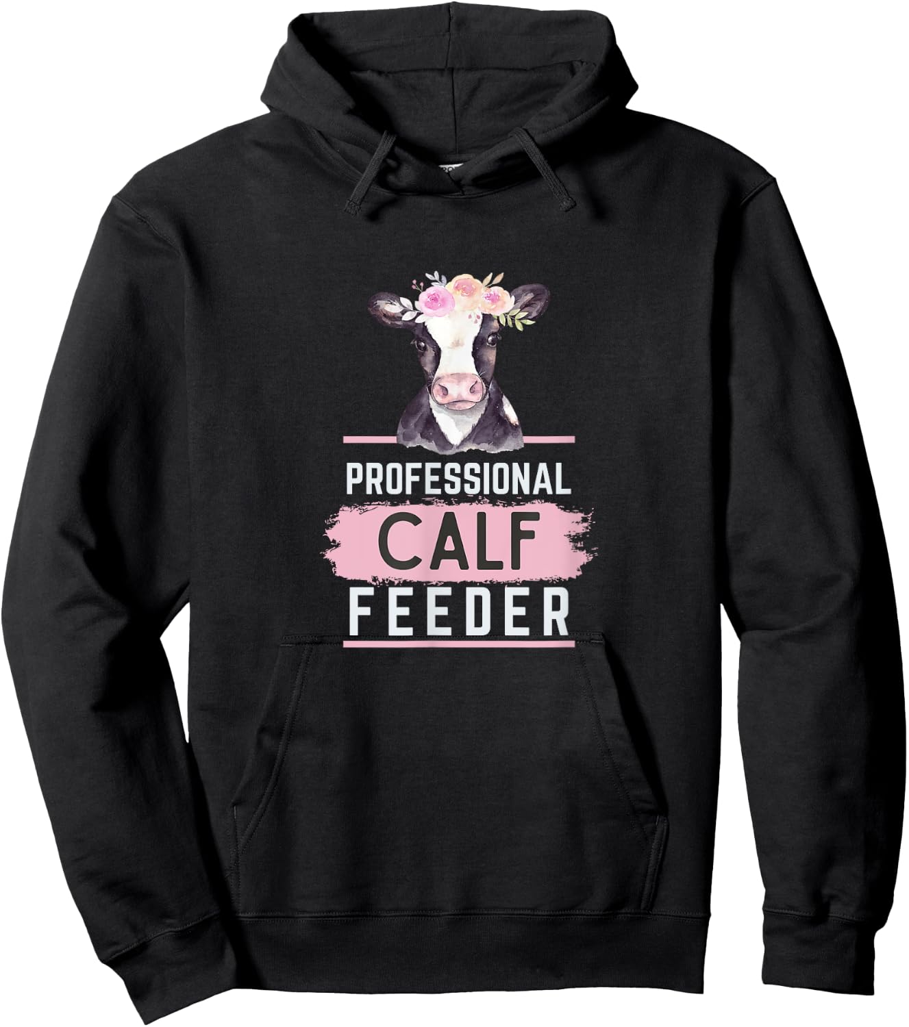 Professional Calf Feeder - Fun Farming Hoodie - Hoodie | Black