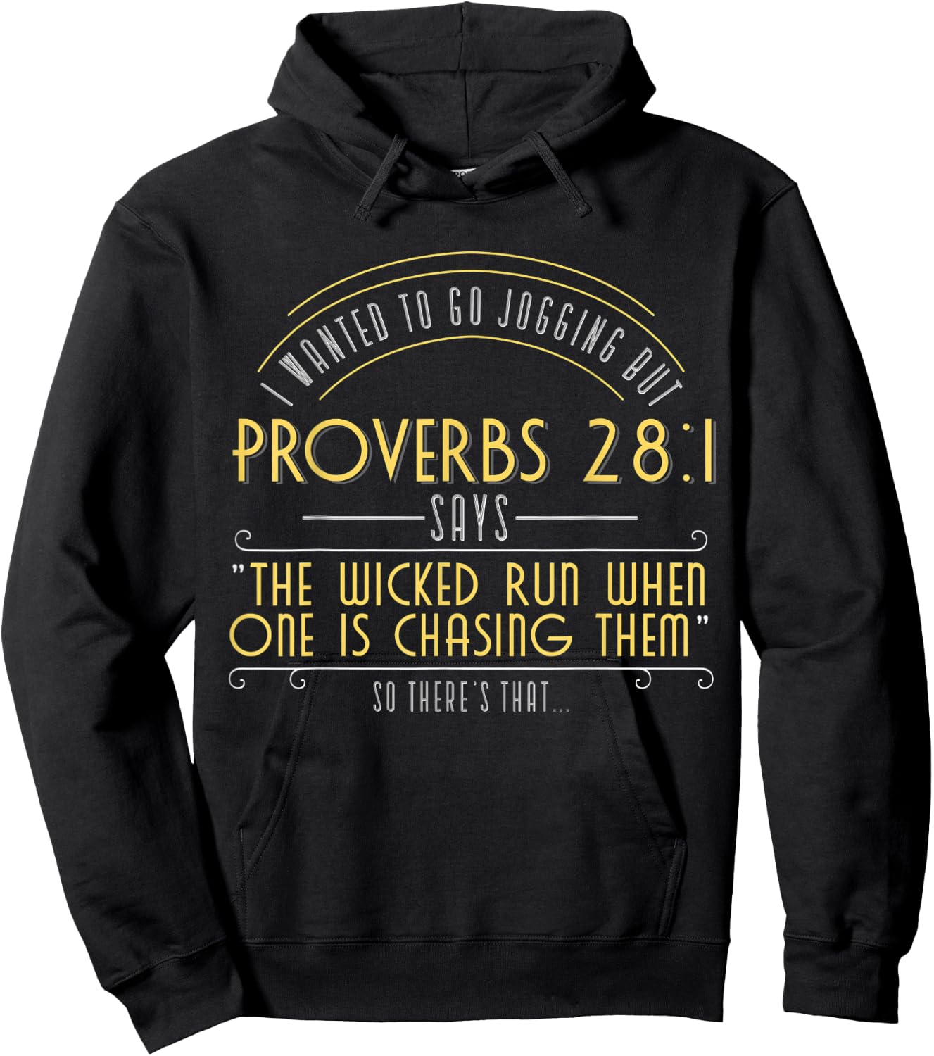 Jogging Workout Bible Verse Fitness Gym Christian Apparel Hoodie - Hoodie | Black