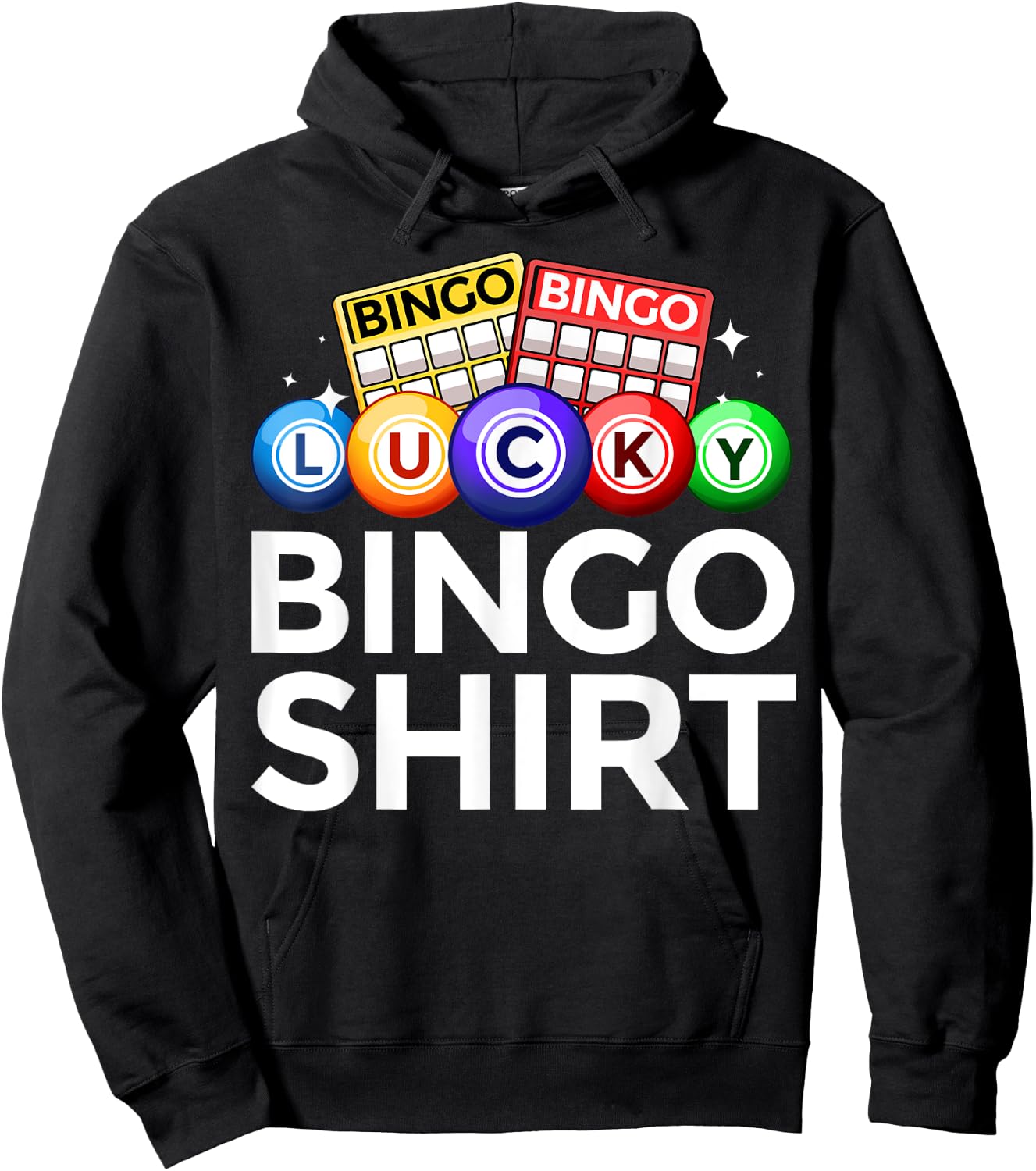 Cute Lucky Bingo Women Casino Bingo Lovers Hoodie - Hoodie | Black