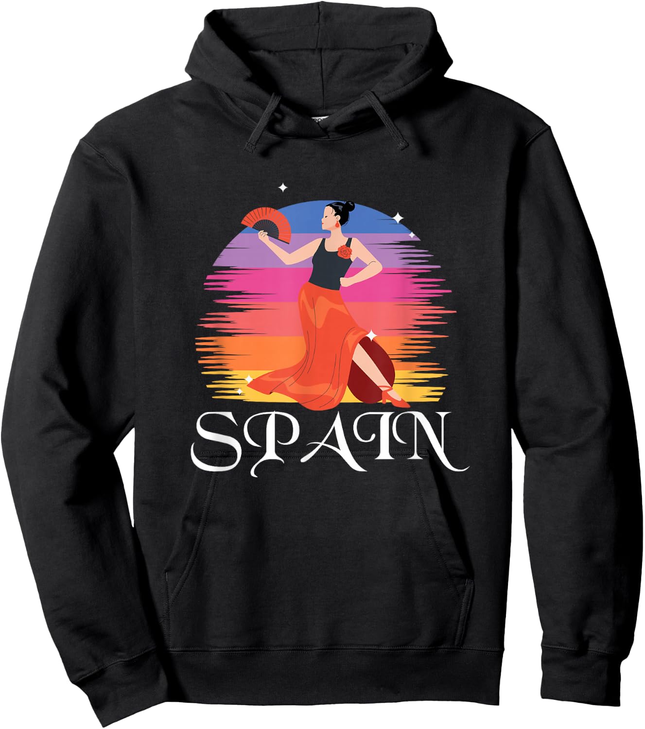 Spain | Girl Dancing Flamenco | Spanish Spaniard Hoodie - Hoodie | Black