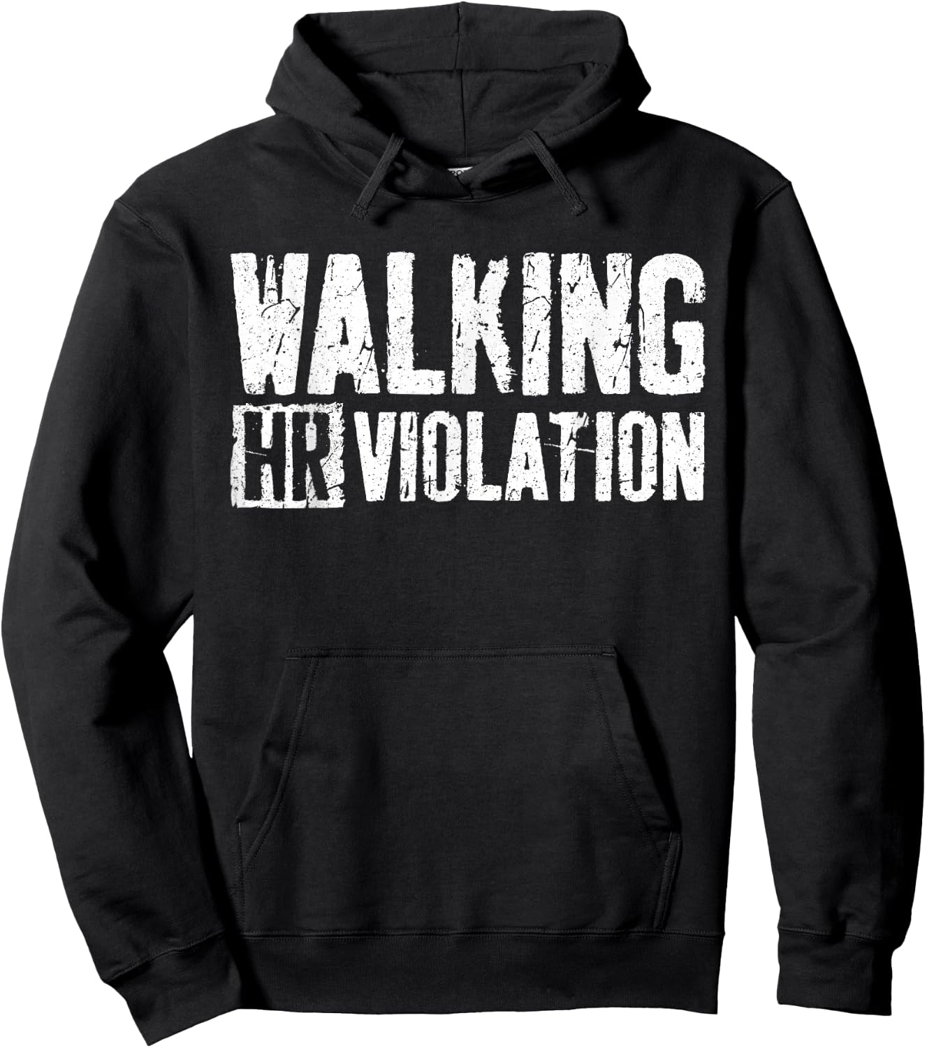 Walking HR Violation Shirt Funny Employee Coworker Hoodie - Hoodie | Black