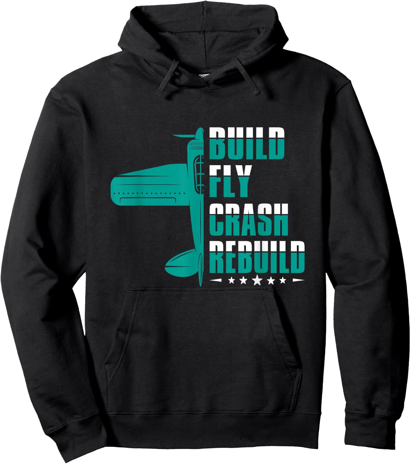 RC Test Pilot Model Plane Pilot Model Flight Hoodie - Hoodie | Black