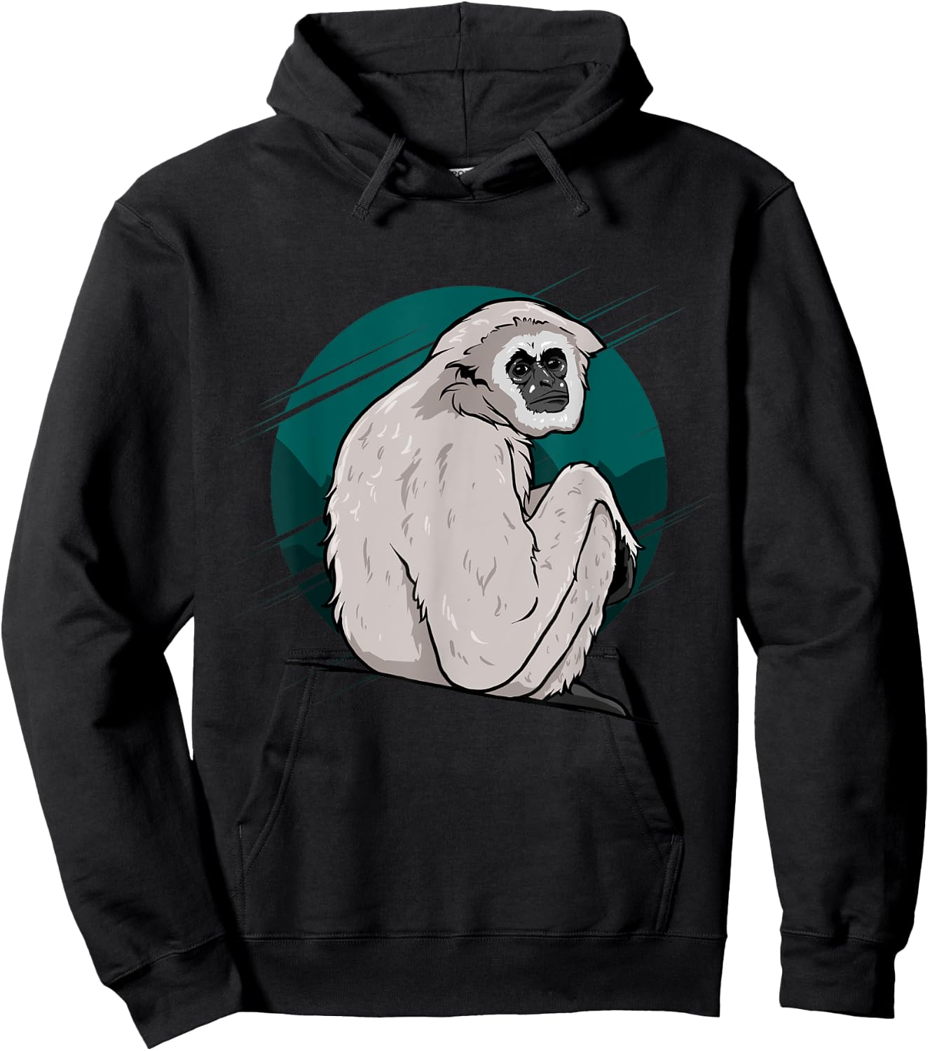 Funny Gibbon Monkey Hoodie - Hoodie | Black
