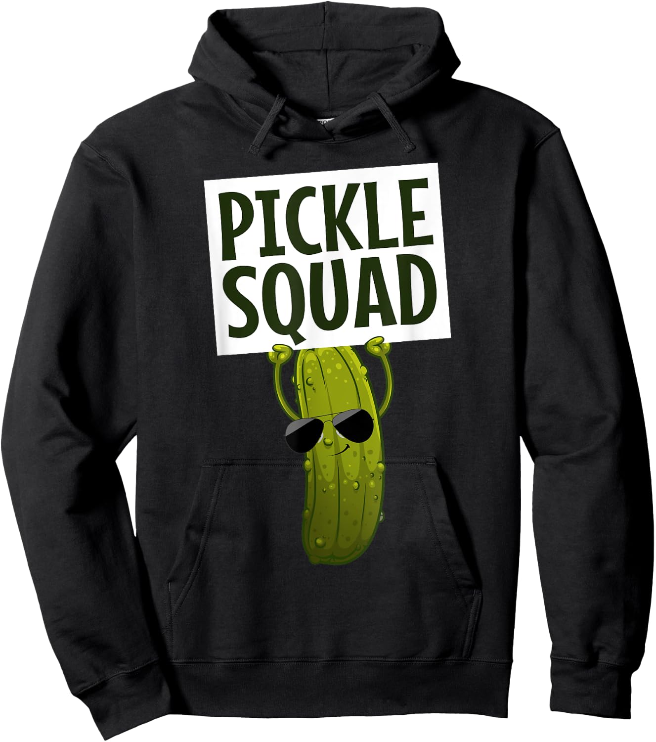 Cute Pickle Design Women Kids Cucumber Pickle Lover Hoodie - Hoodie | Black