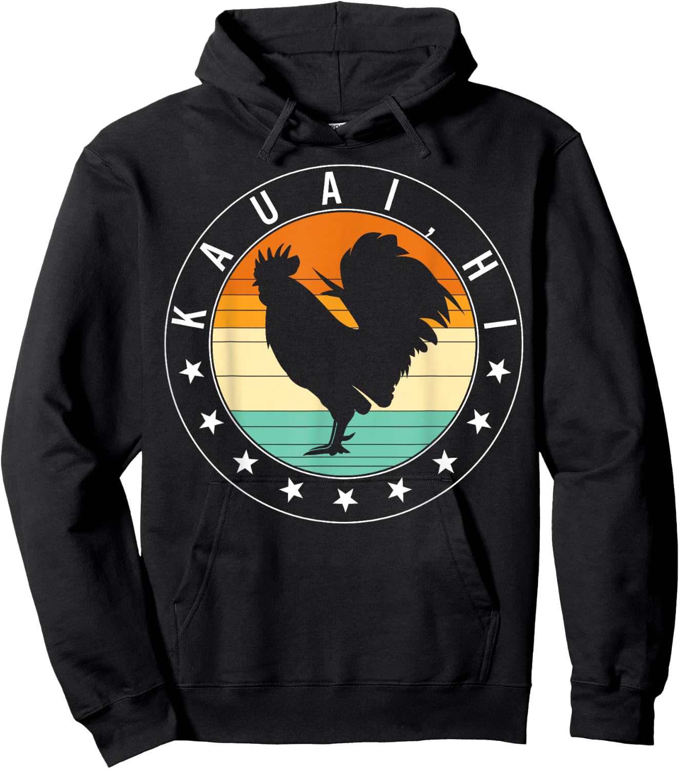 Kauai Hi Wild Feral Chicken Souvenir Hawaii Rooster Fighting Hoodie - Hoodie | Black