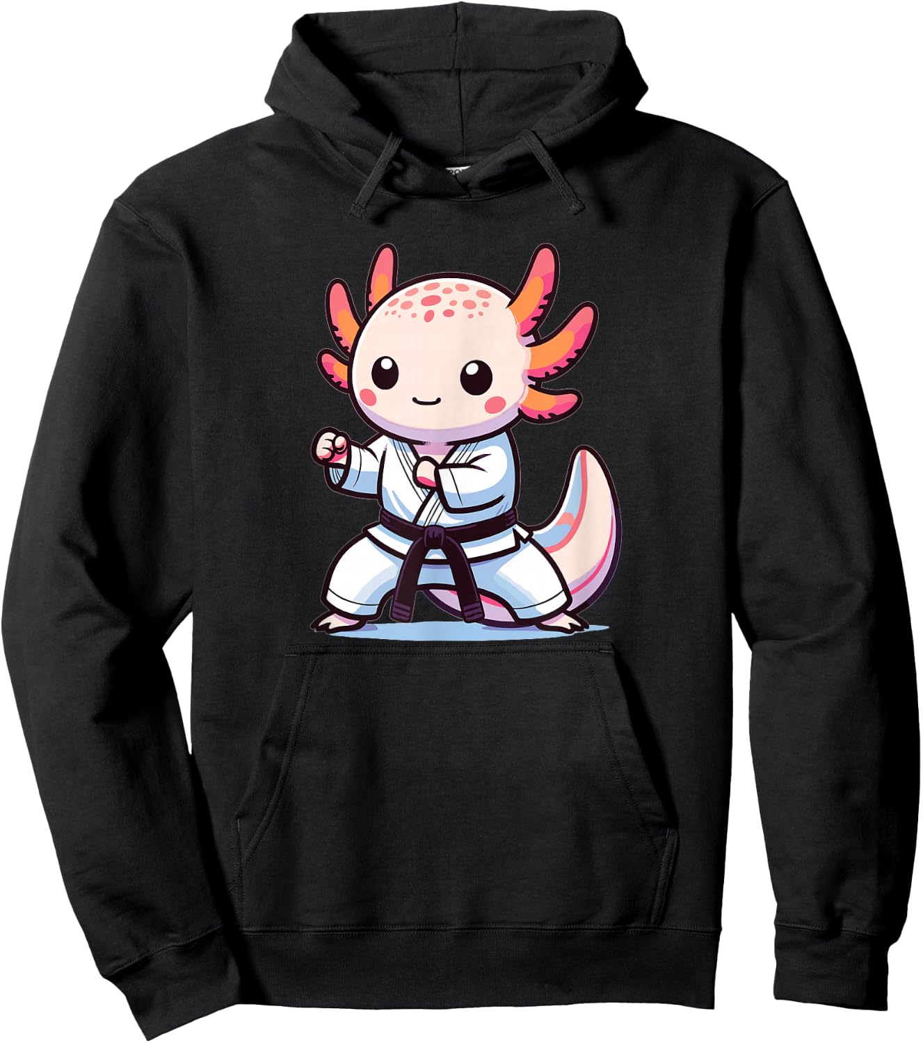 Sports Axolotls Martial Arts Karate Axolotl Hoodie - Hoodie | Black
