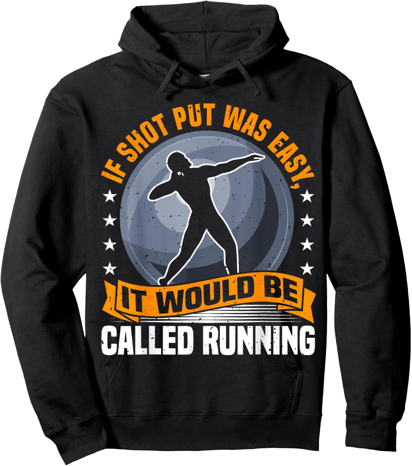 Shot Put Athlete Saying, Funny Running Comparison, Thrower Hoodie - Hoodie | Black