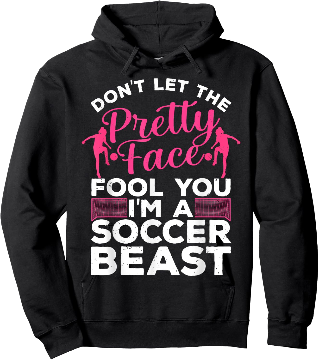 Funny Soccer Art Girls Soccer Player Sport Lover Hoodie - Hoodie | Black