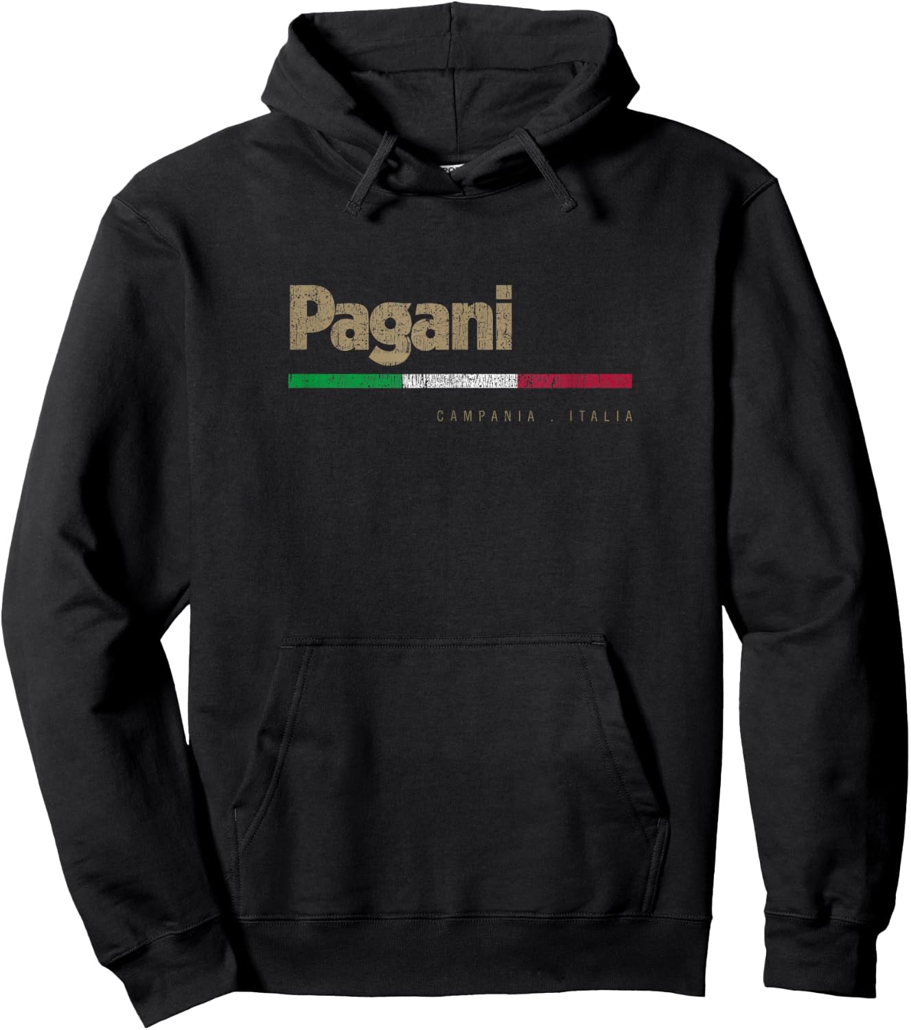 Pagani Italian City Retro Italy Flag Hoodie - Hoodie | Black