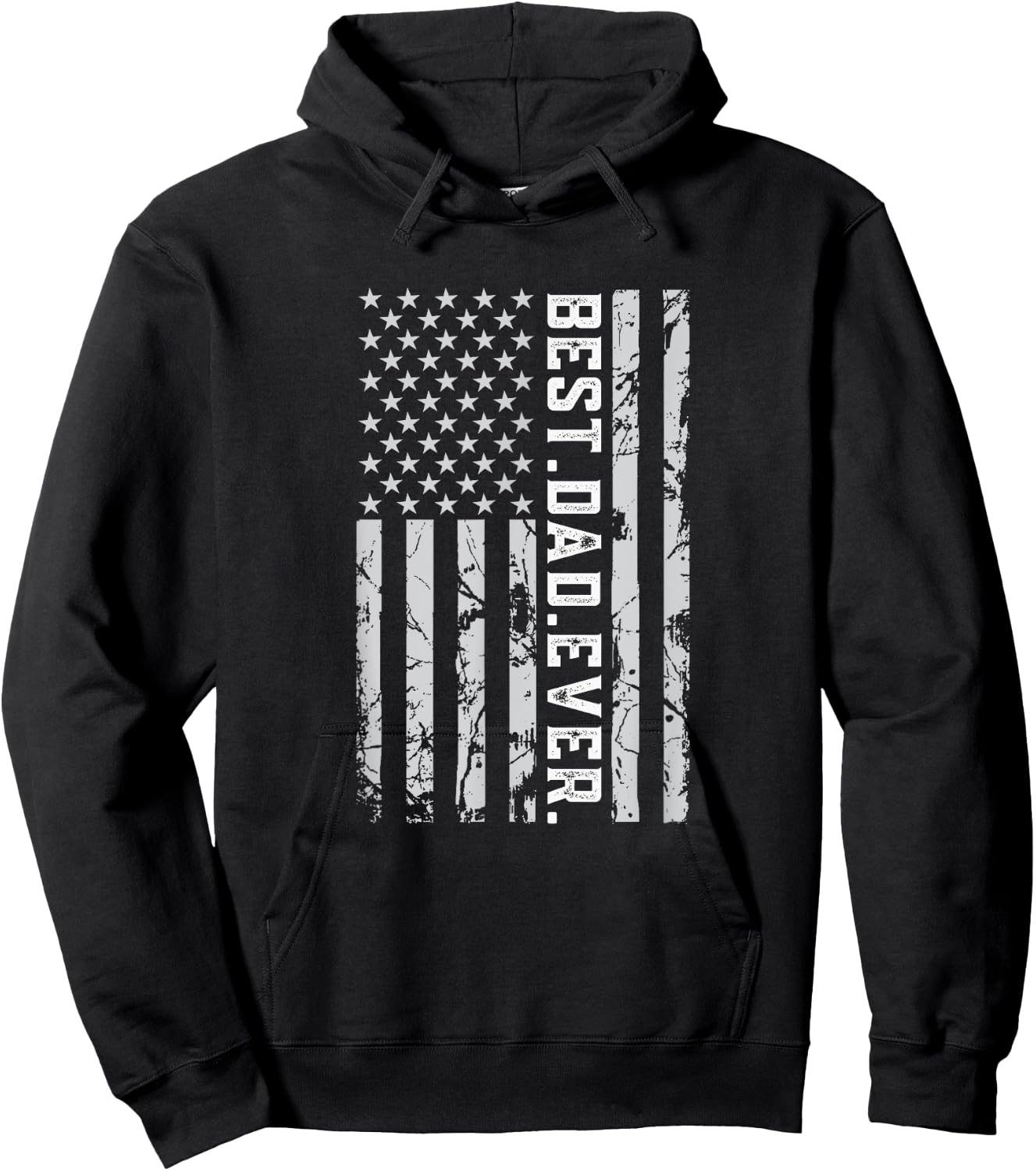 Best Dad Ever American Flag USA Father's Day Best Daddy Hoodie - Hoodie | Black
