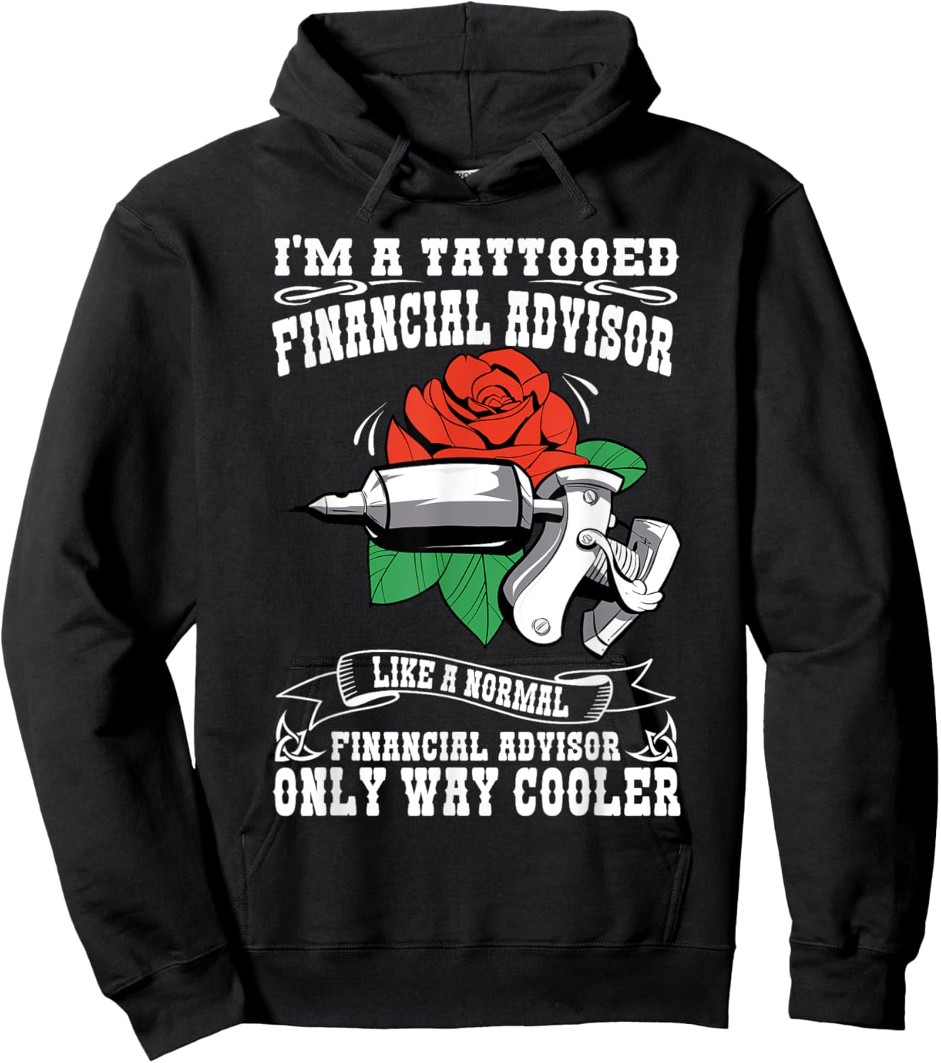 Job Saying For Tattooed Financial Advisor Hoodie - Hoodie | Black