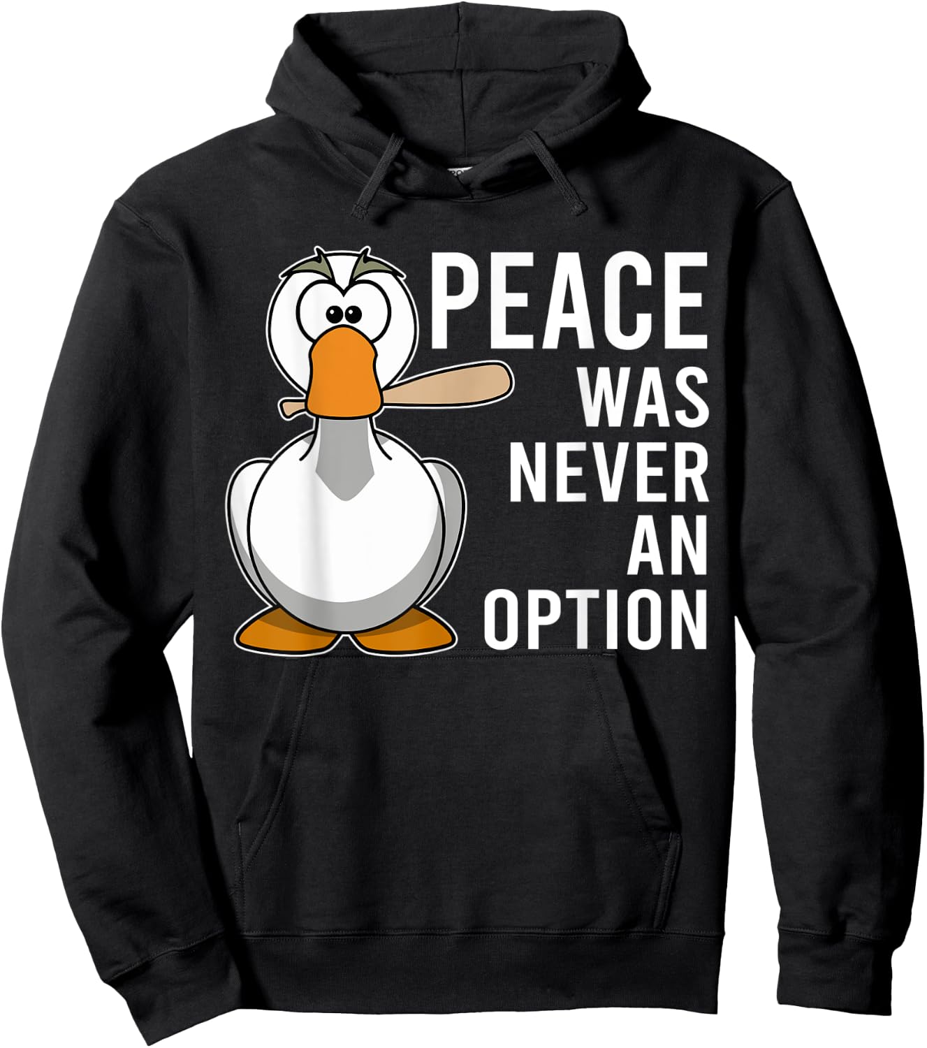 Peace Was Never An Option Goose Meme Angry Knife Honk Men Hoodie - Hoodie | Black